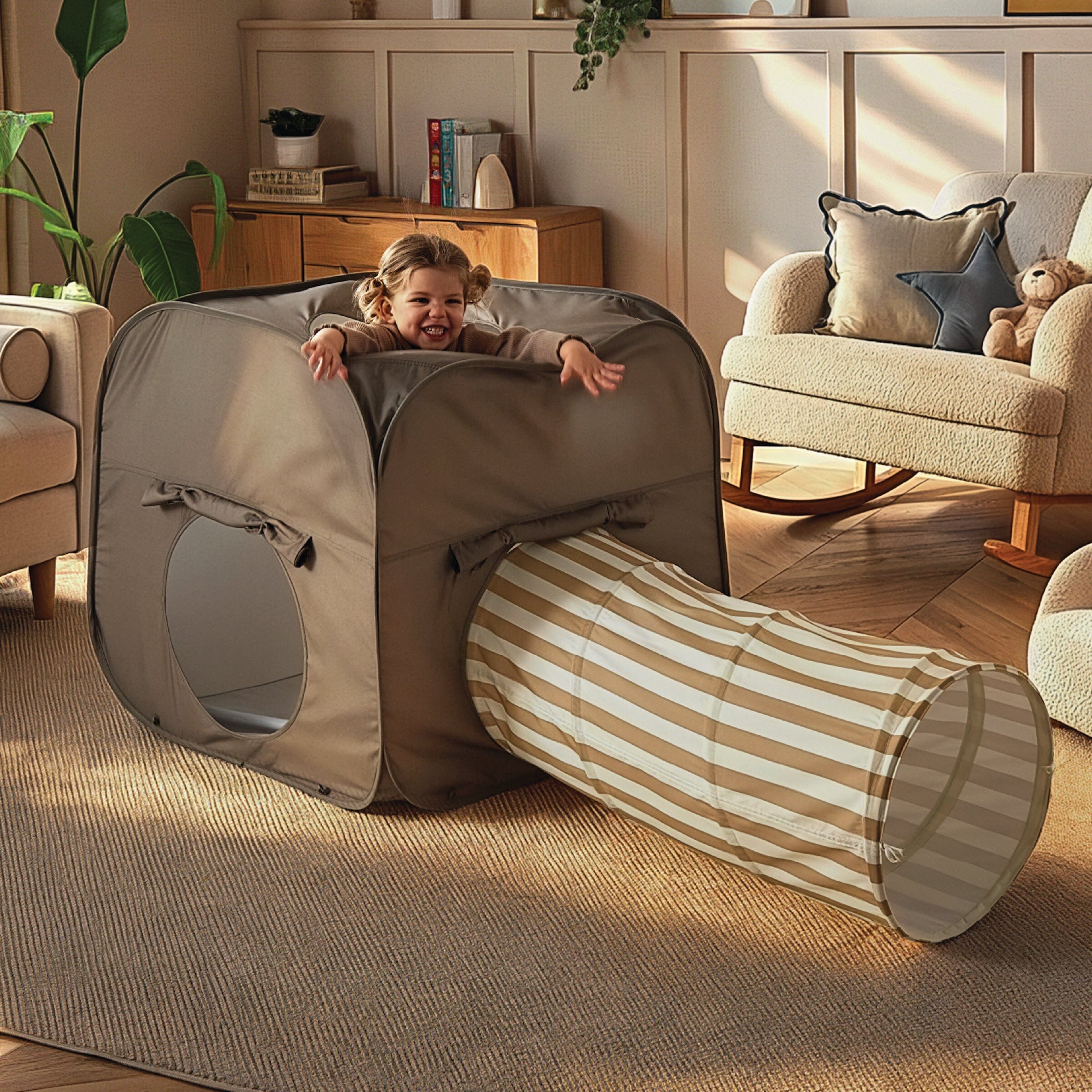 Pop-up Play 2 Piece Set - Cube &Tunnel Toys CuddleCo 