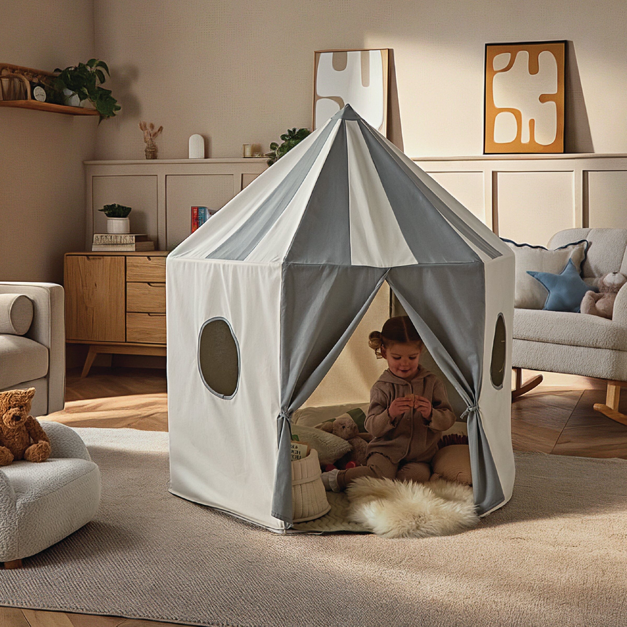 Pavillion Play Tent - Sea Salt Toys CuddleCo 