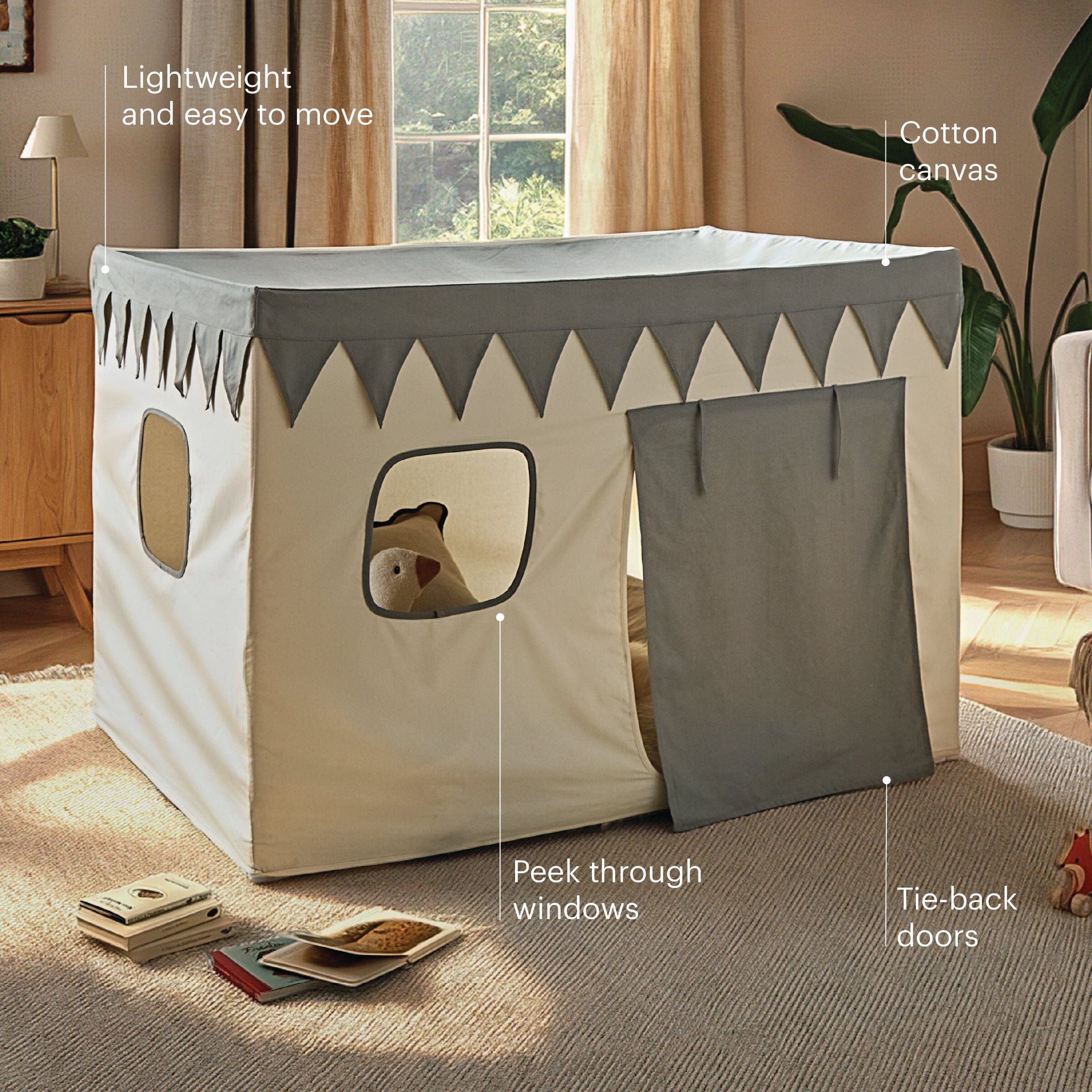 Play House with Bunting - Sea Salt Toys CuddleCo 