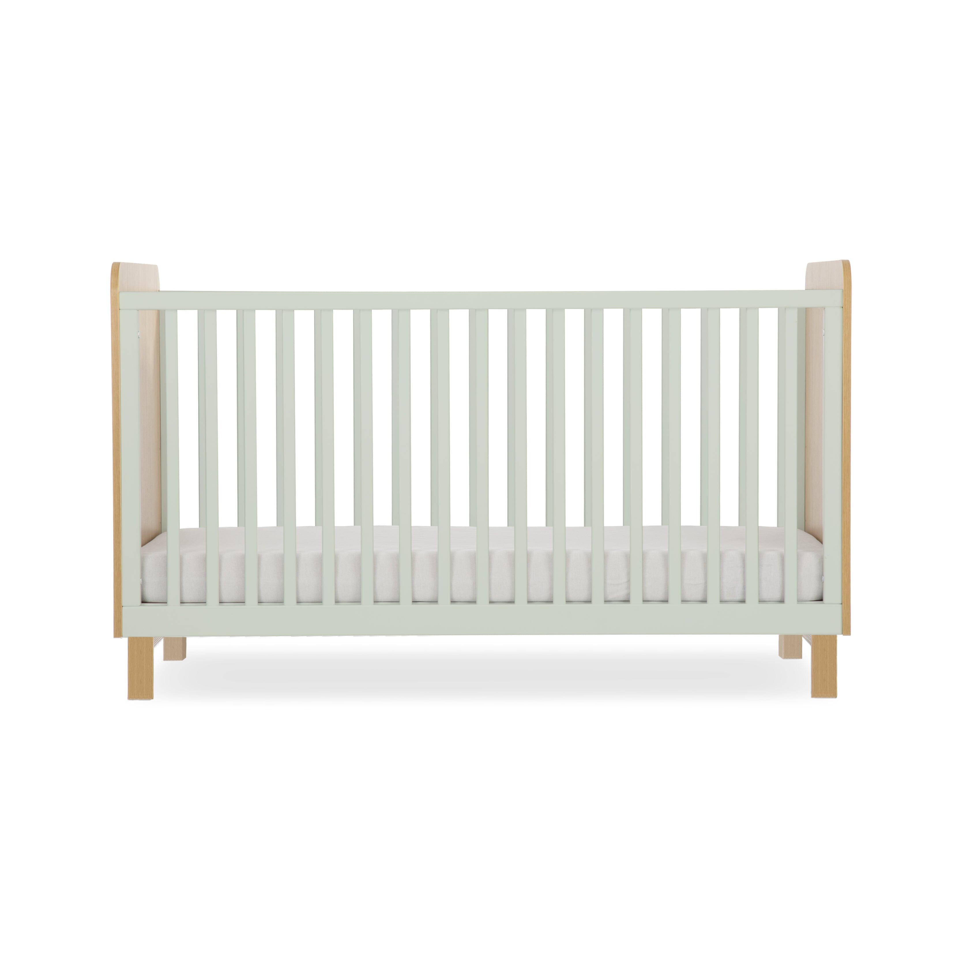 Remi Cot Bed - Oak/Green Furniture Singles CuddleCo 
