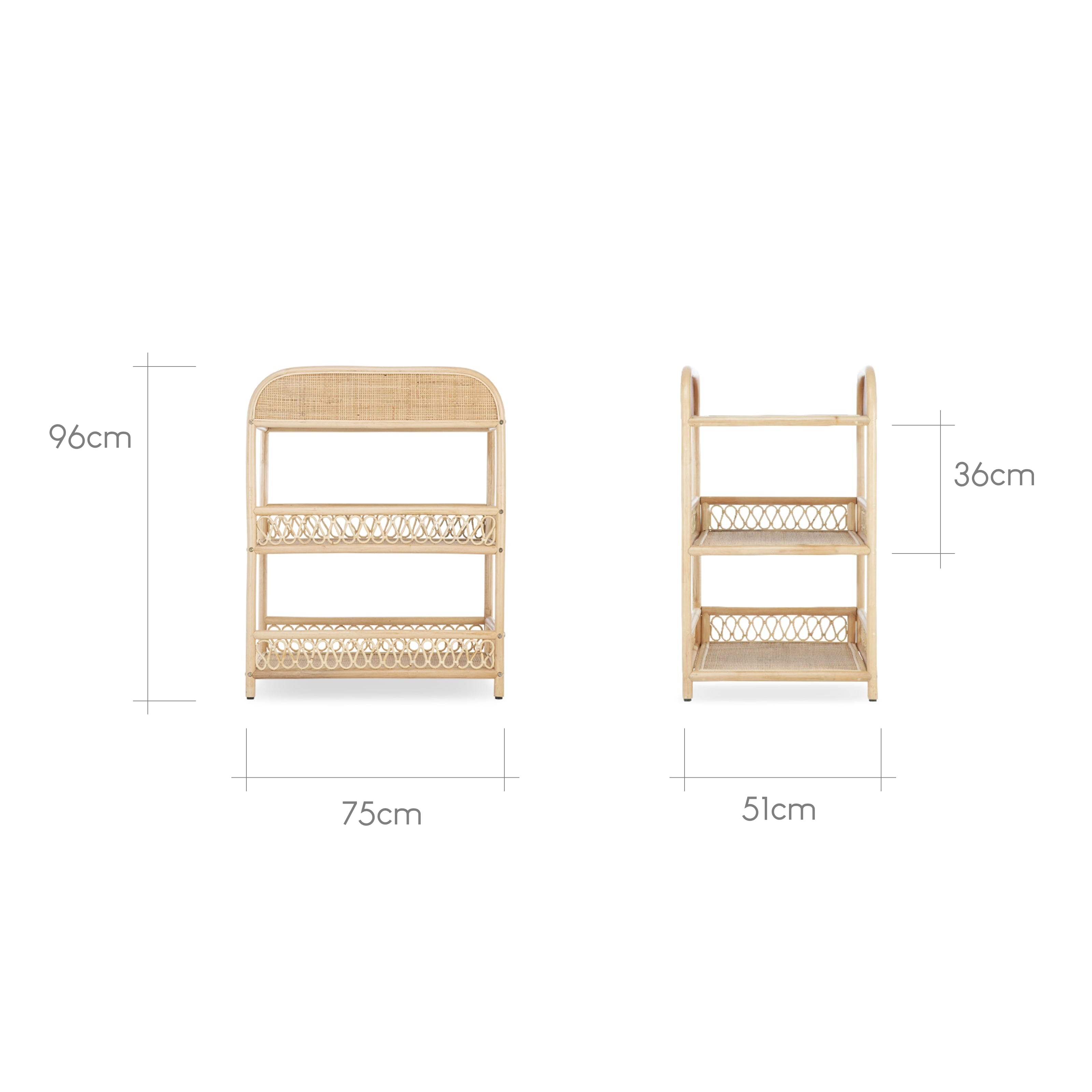 Aria Rattan Changing Table - Natural Furniture Singles CuddleCo 