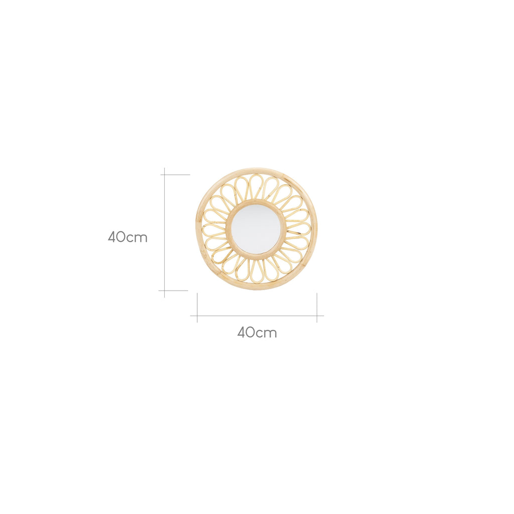 Aria Mirror - Rattan Decor CuddleCo 