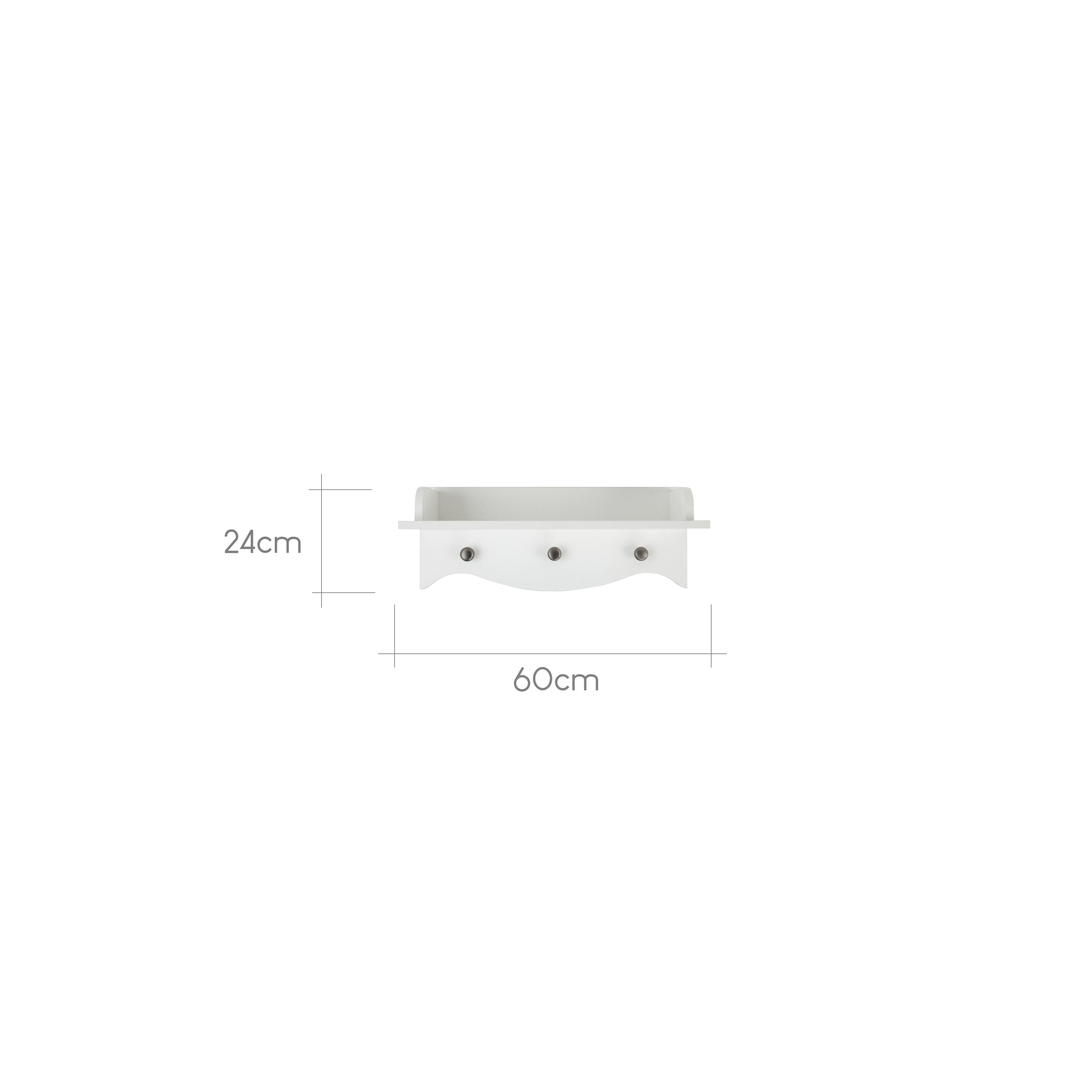 Clara Wall Shelf - White Furniture Singles CuddleCo 