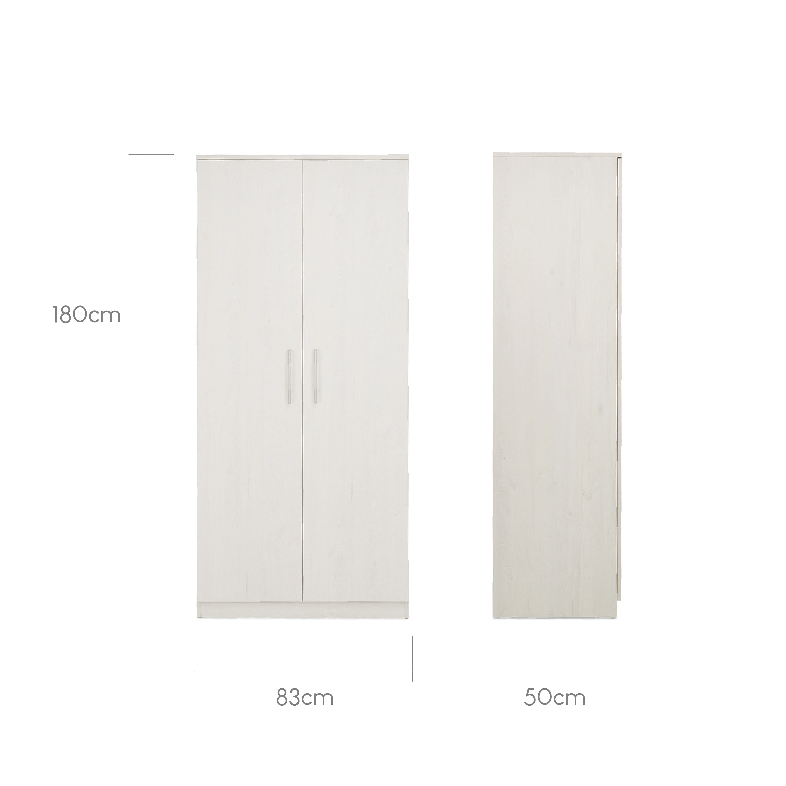Freya Nursery Wardrobe - Coastal White Furniture Singles CuddleCo 