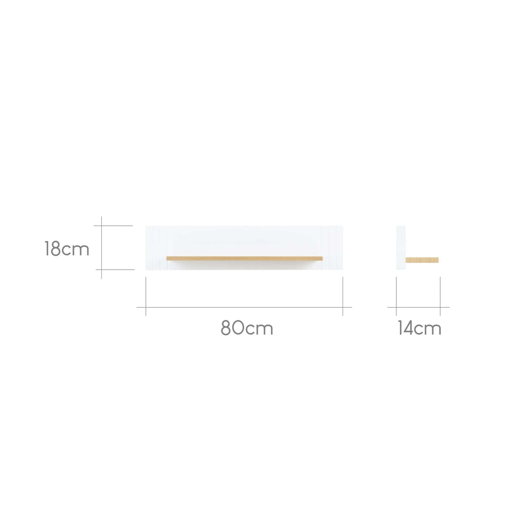 Rafi Shelf - Oak & White Furniture Singles CuddleCo 