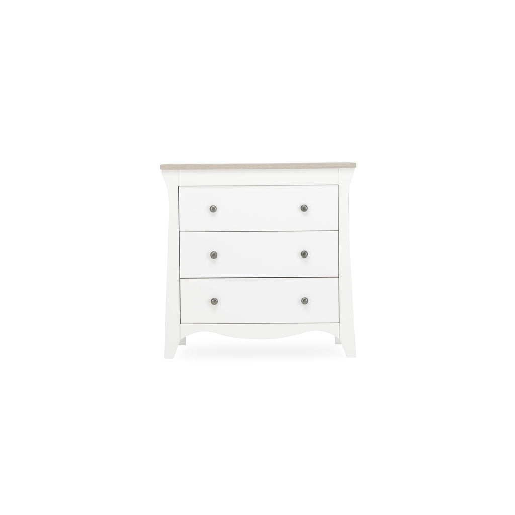 Clara 3 Drawer Dresser & Changer - White & Ash Furniture Singles CuddleCo 
