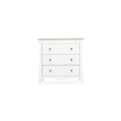 Clara 3 Drawer Dresser & Changer - White & Ash Furniture Singles CuddleCo 