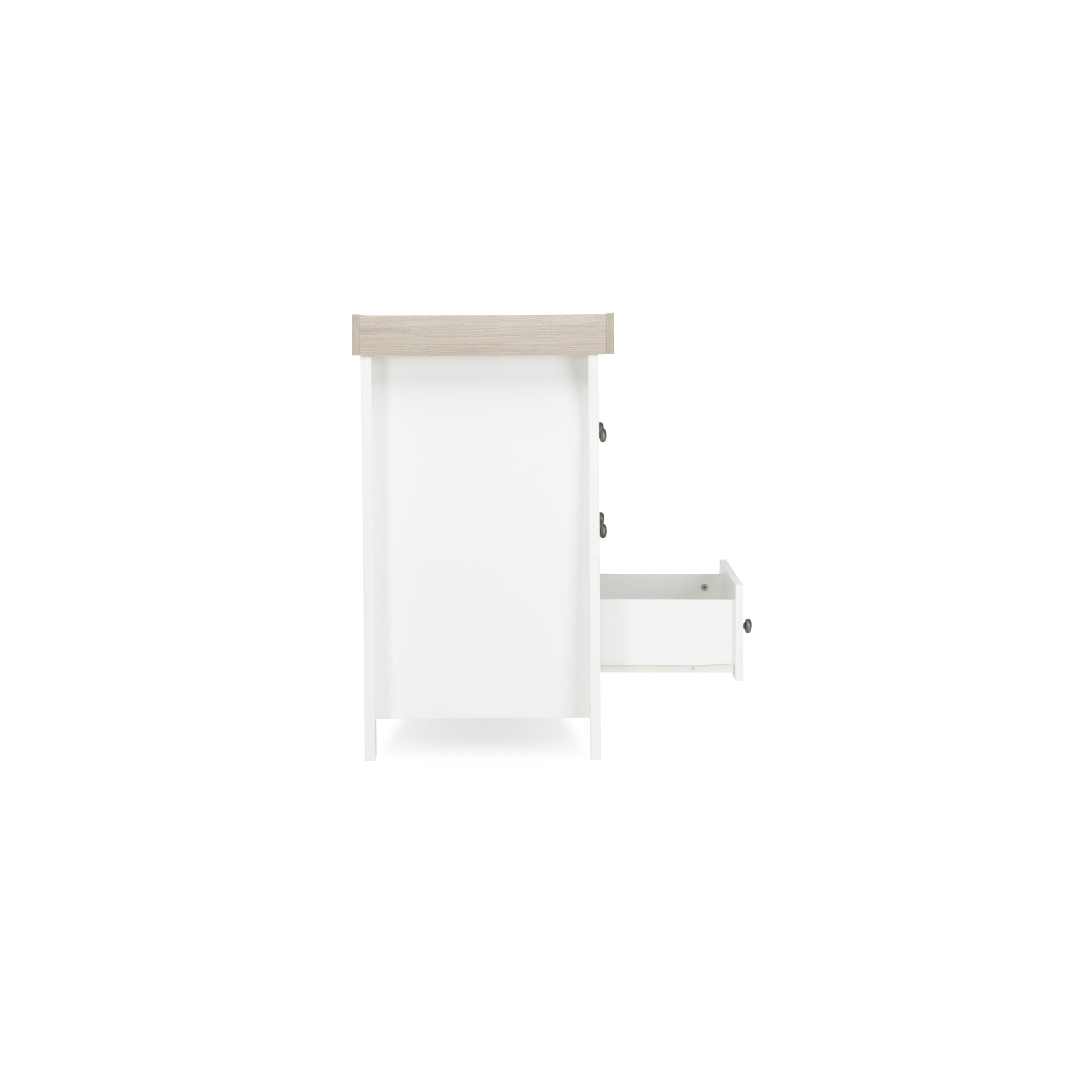 Clara 3 Drawer Dresser & Changer - White & Ash Furniture Singles CuddleCo 