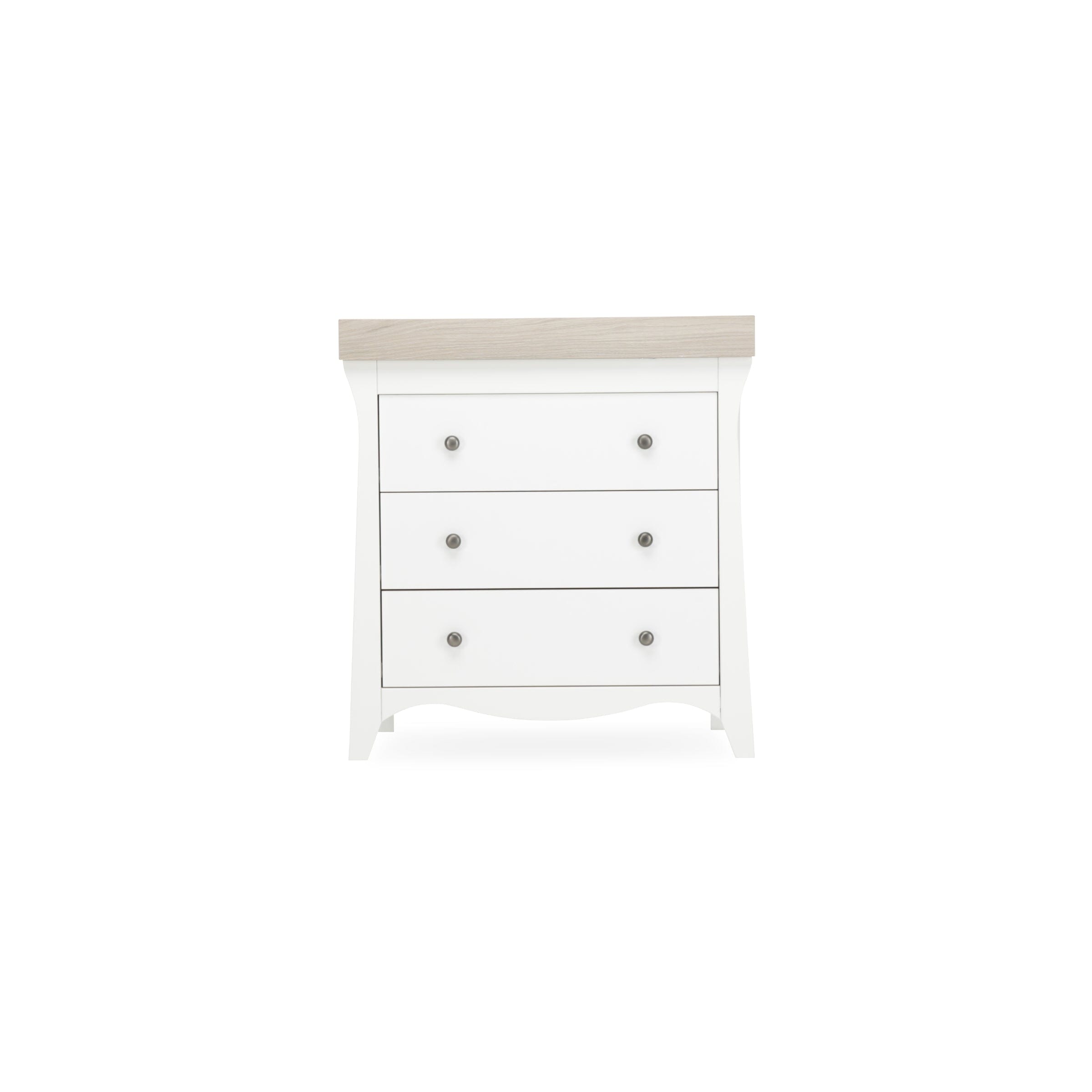 Clara 3 Drawer Dresser & Changer - White & Ash Furniture Singles CuddleCo 
