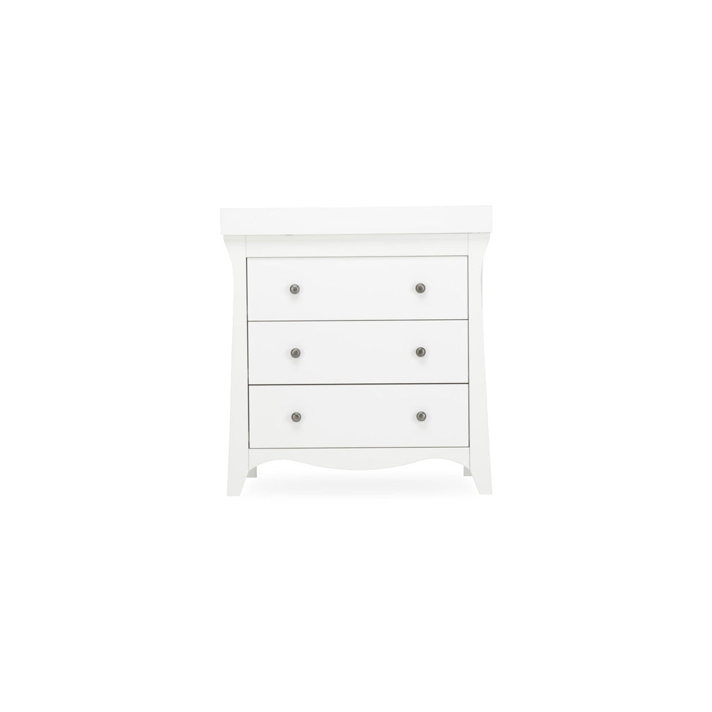Clara 3 Drawer Dresser & Changer - White Furniture Singles CuddleCo 