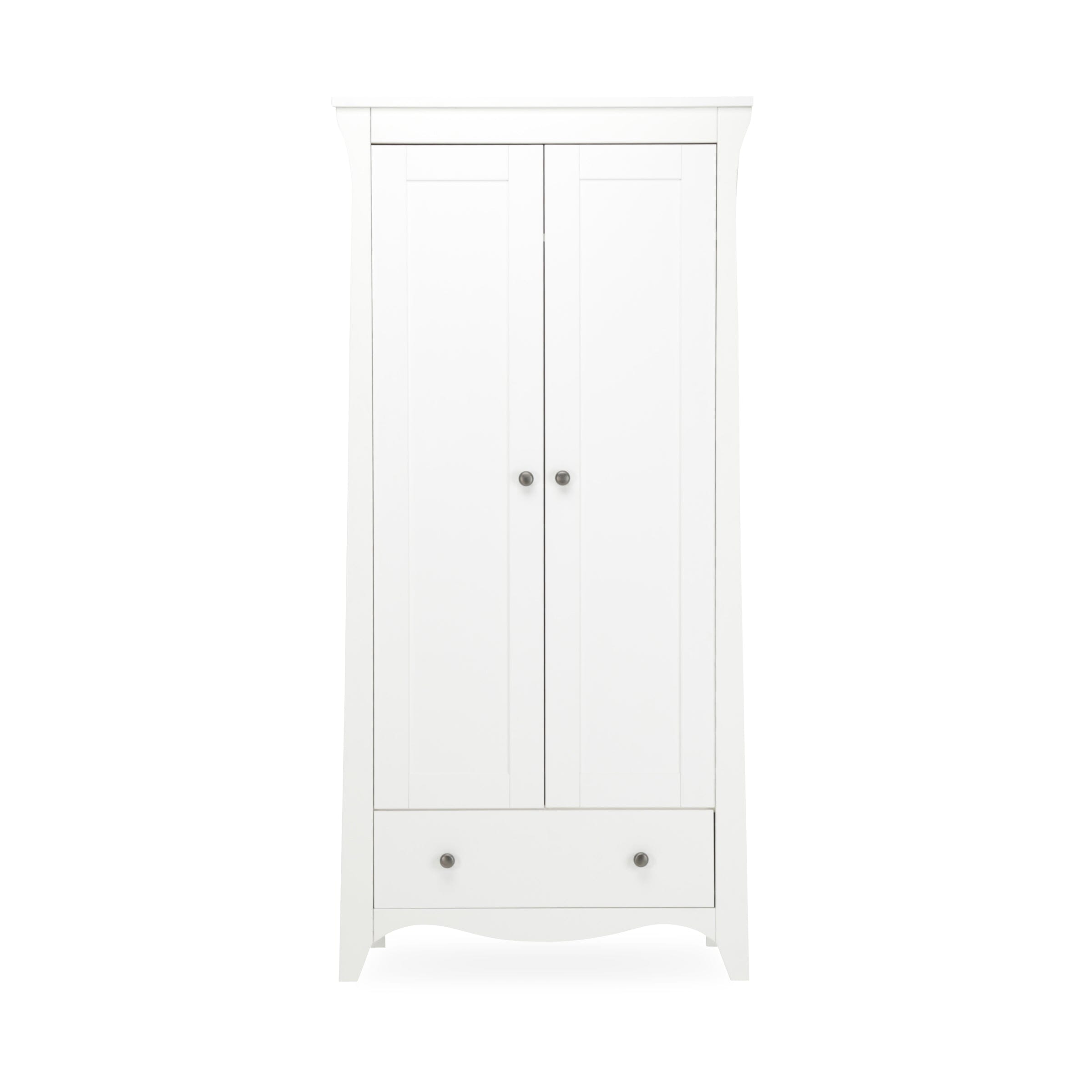 Clara 2 Door Double Wardrobe - White Furniture Singles CuddleCo 