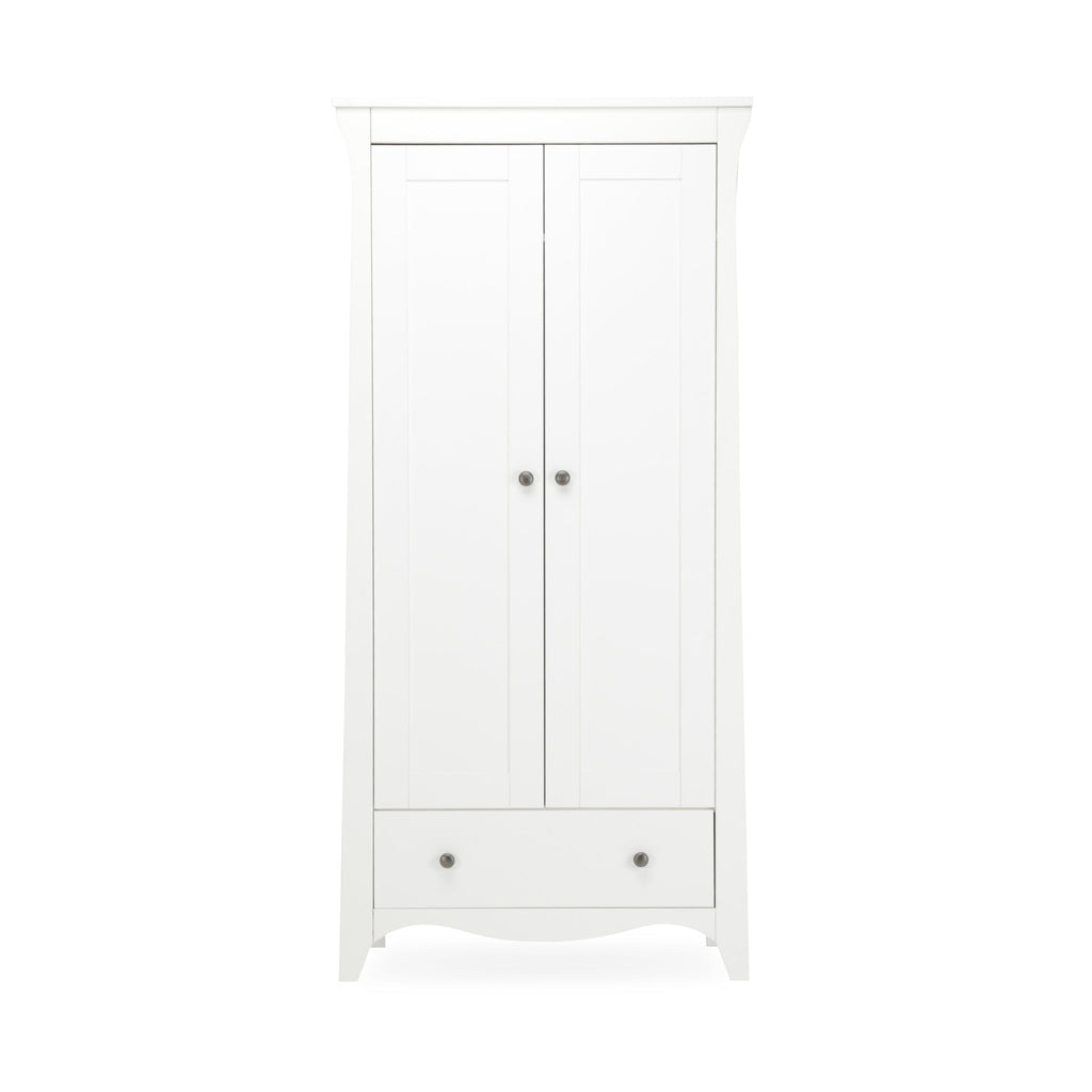 Clara 2 Door Double Wardrobe - White Furniture Singles CuddleCo 