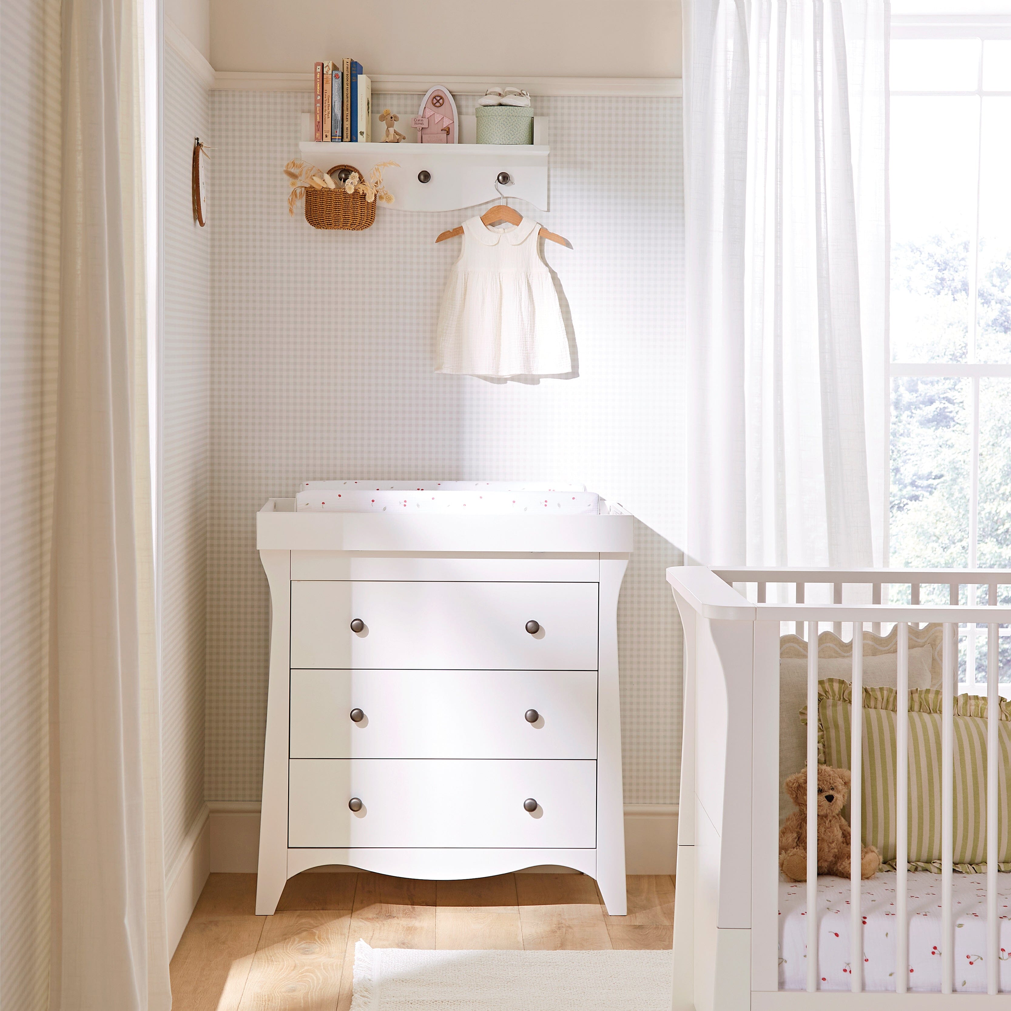 Clara Wall Shelf - White Furniture Singles CuddleCo 