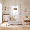 Clara 2 Piece Nursery Furniture Set - White Furniture Sets CuddleCo 