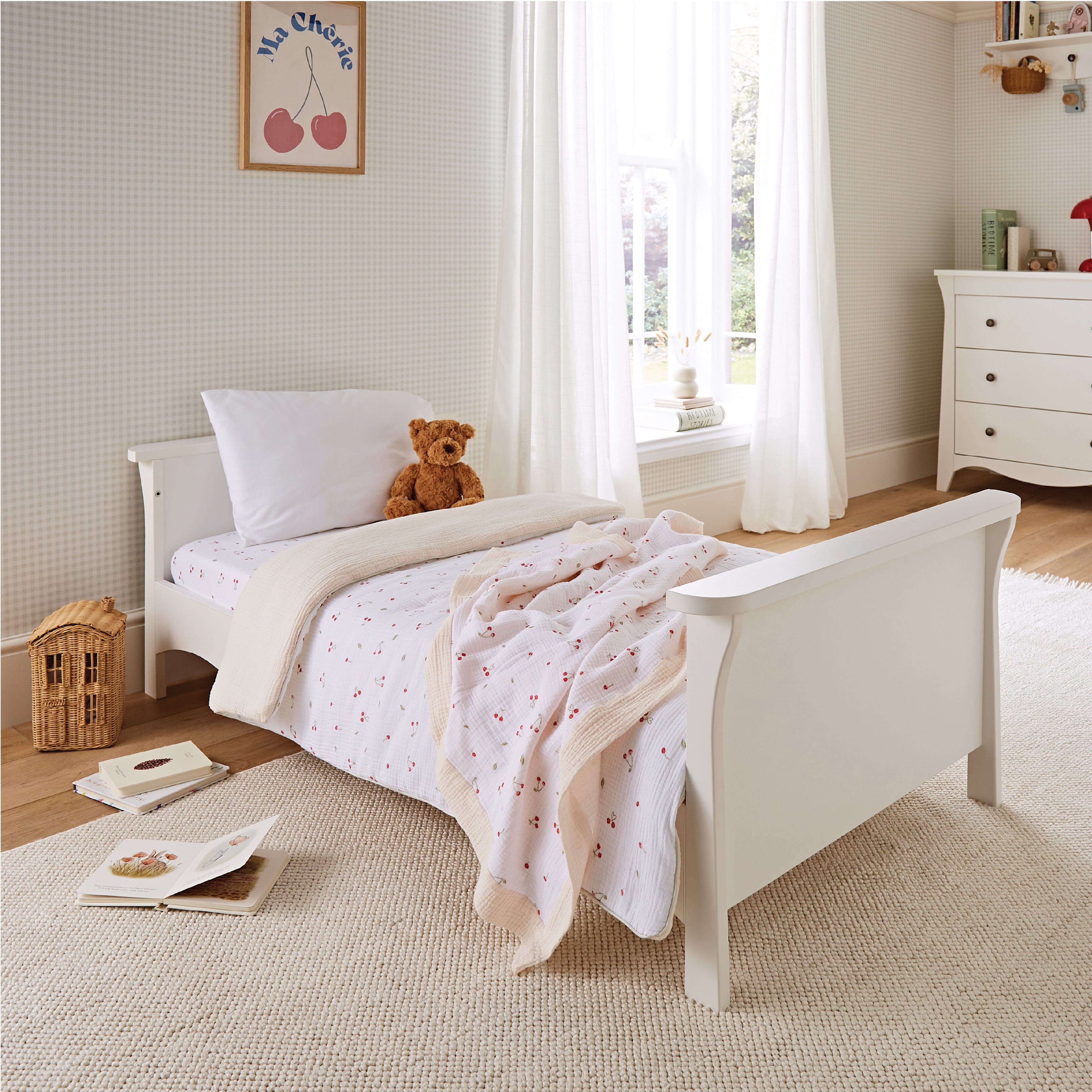 Clara 3 Piece Nursery Furniture Set - White Furniture Sets CuddleCo 