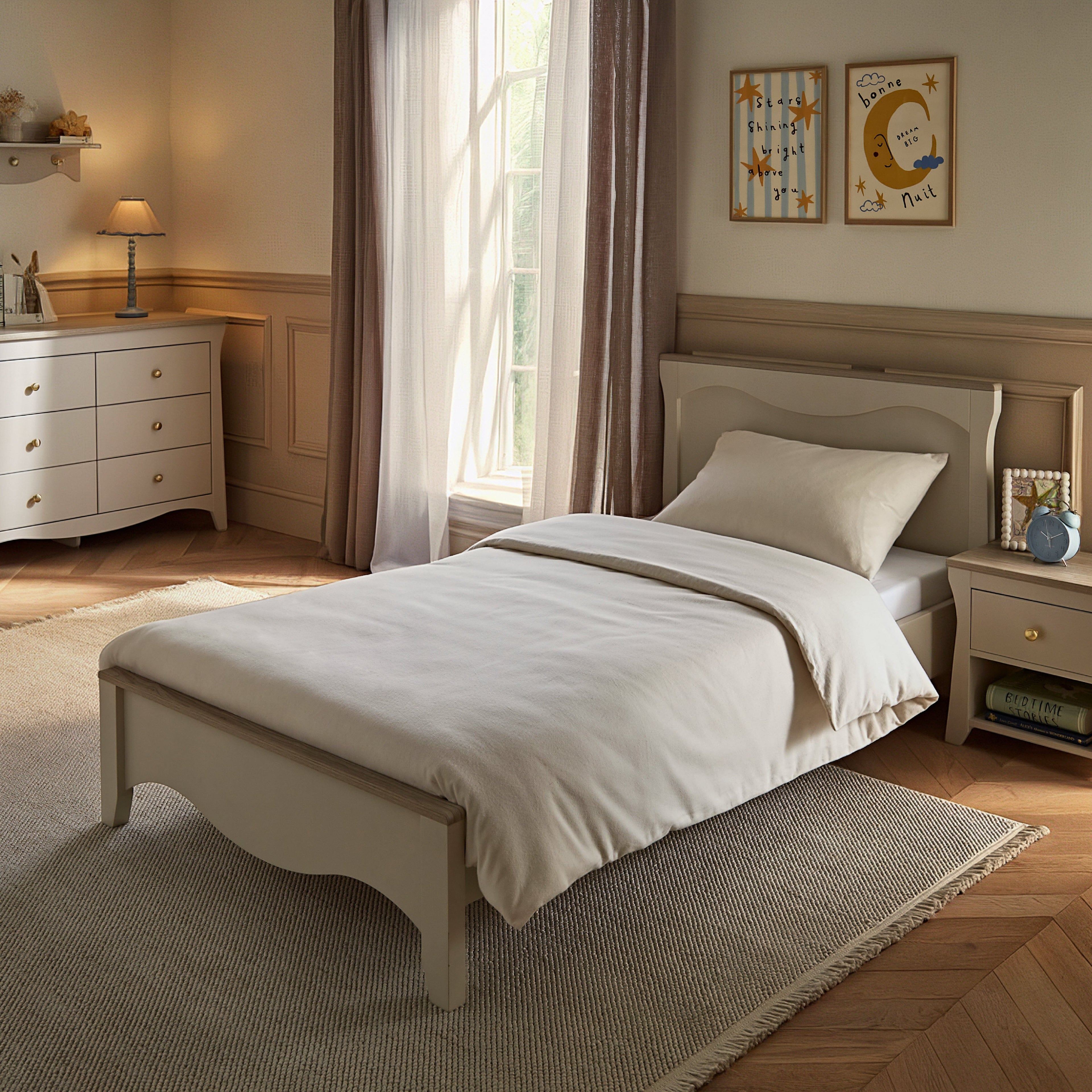 Clara Single Bed - Cashmere & Ash Furniture Singles CuddleCo 