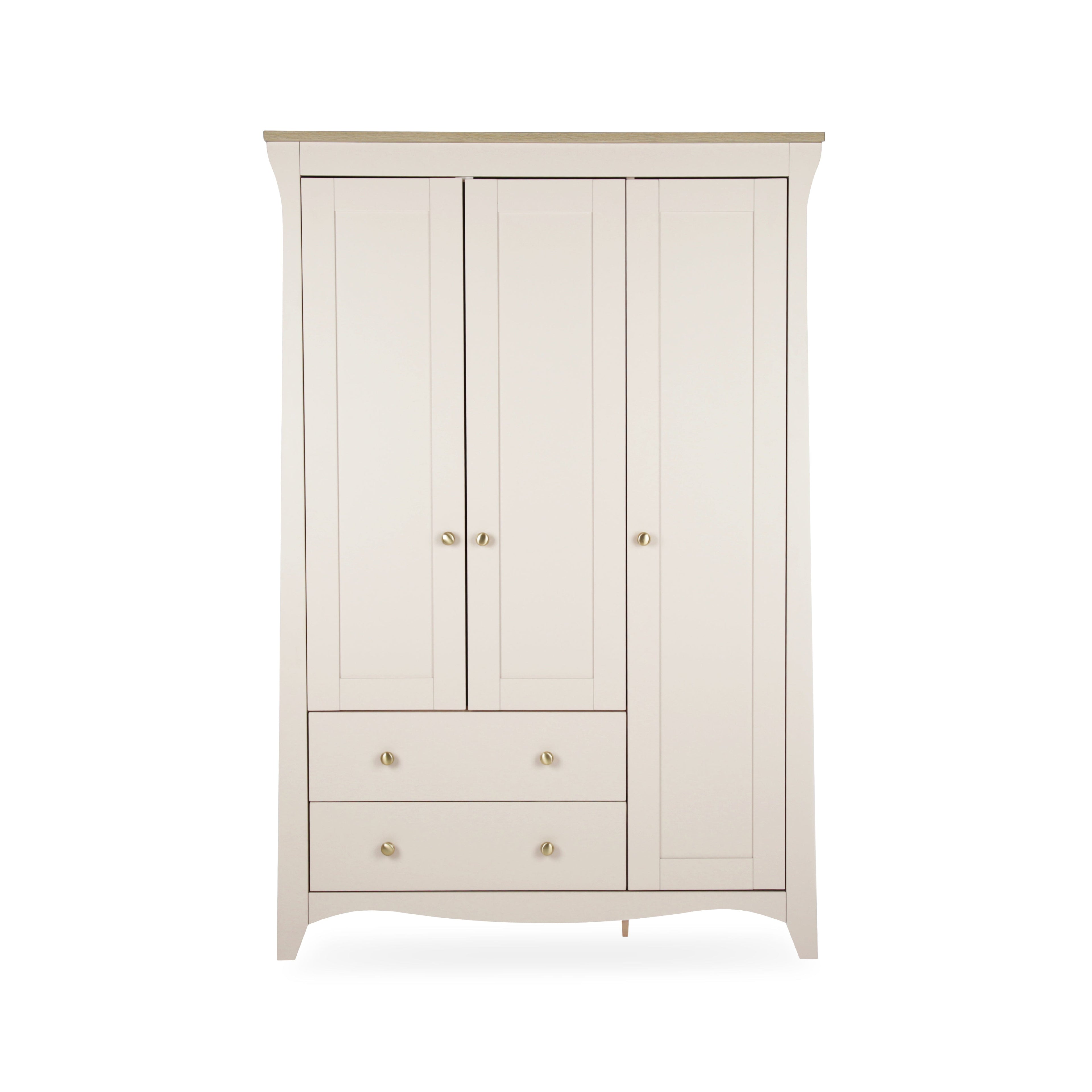 Clara 3 Door Triple Wardrobe - Cashmere & Ash Furniture Singles CuddleCo 
