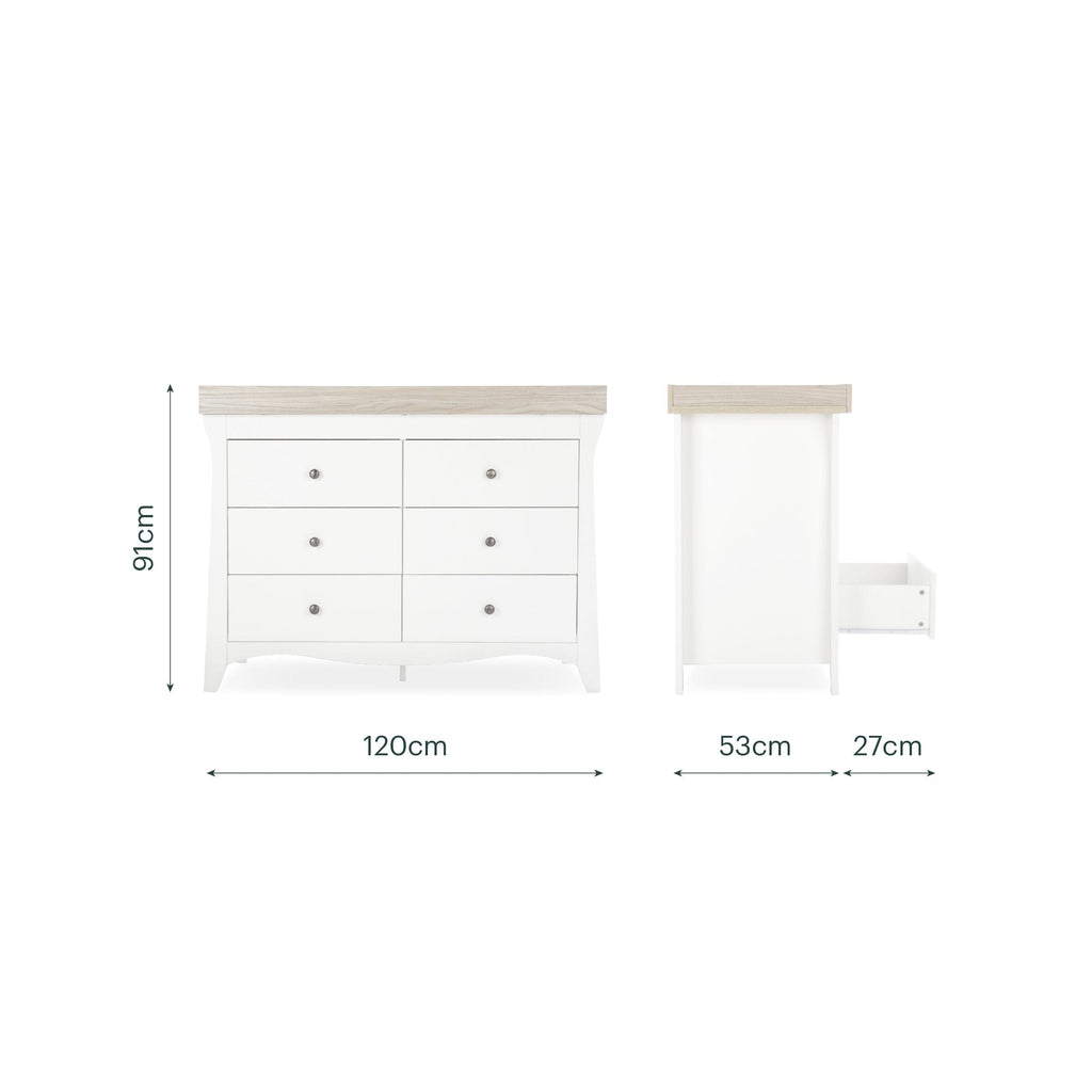 Clara Luxe 2 Piece Furniture Set - White & Ash Furniture Sets CuddleCo 