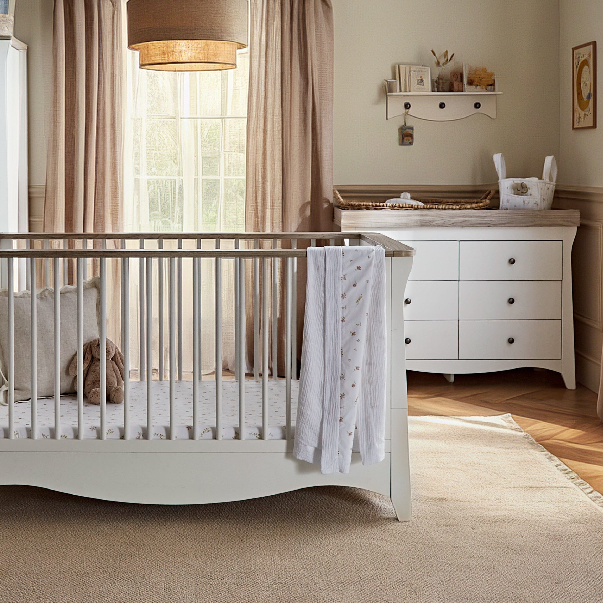 Clara Luxe 2 Piece Furniture Set - White & Ash Furniture Sets CuddleCo 