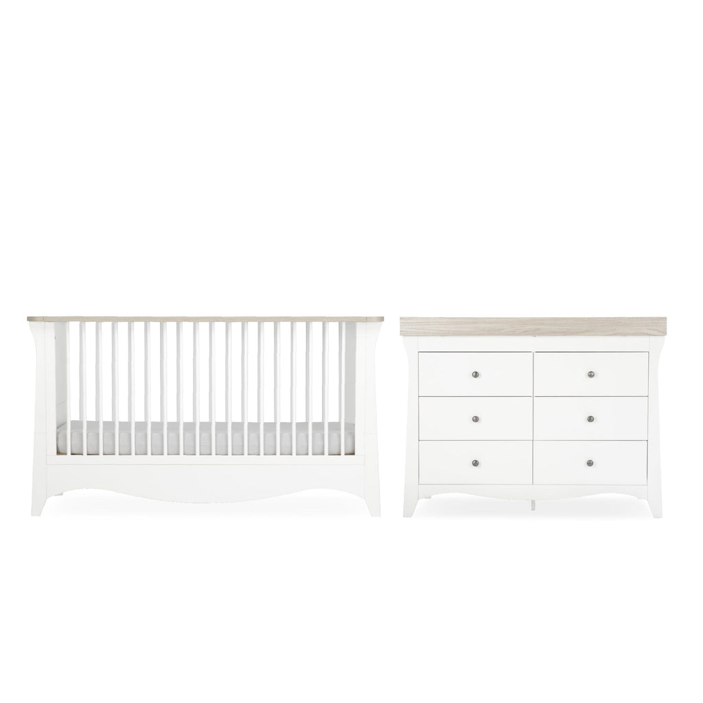 Clara Luxe 2 Piece Furniture Set - White & Ash Furniture Sets CuddleCo 