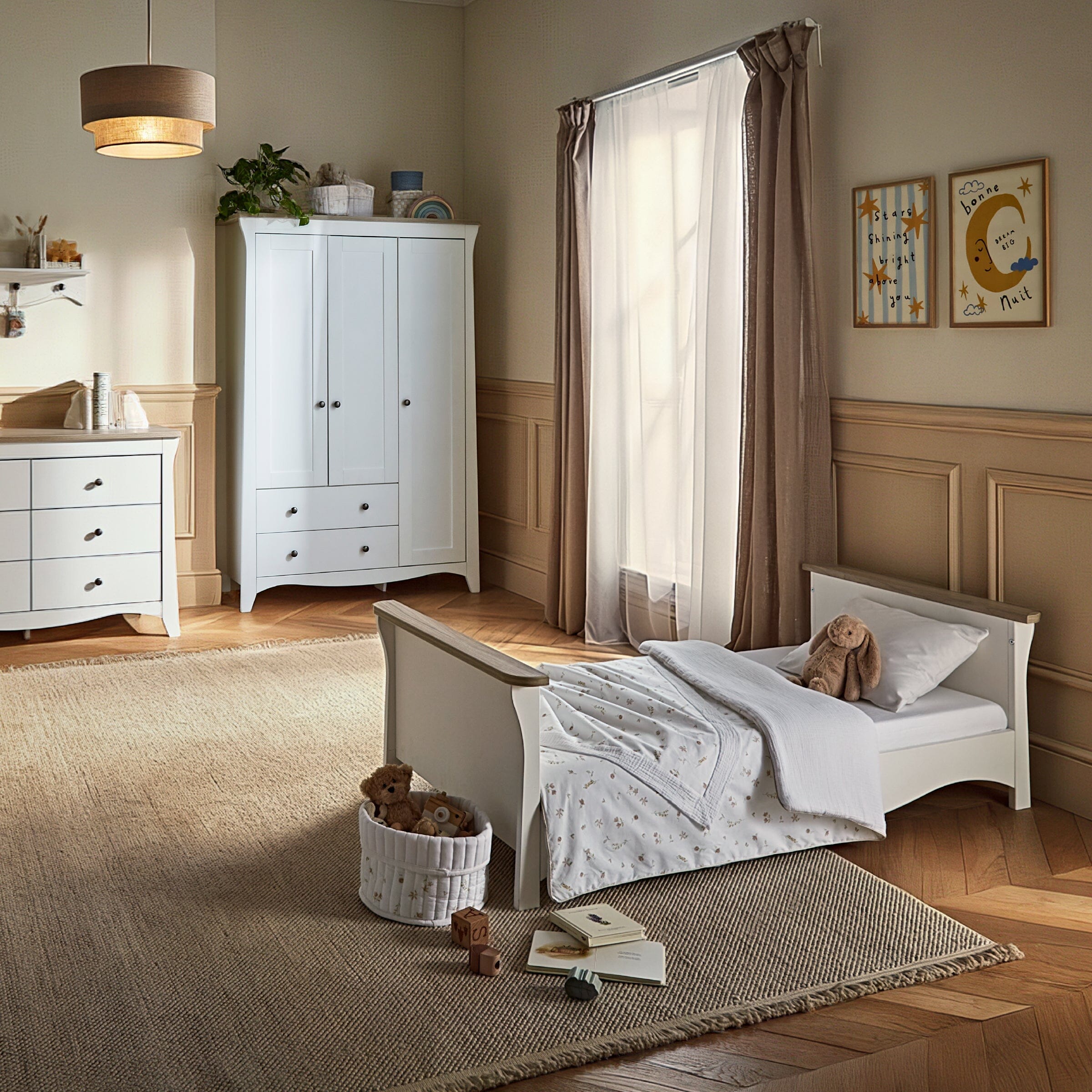 Clara Luxe 2 Piece Furniture Set - White & Ash Furniture Sets CuddleCo 
