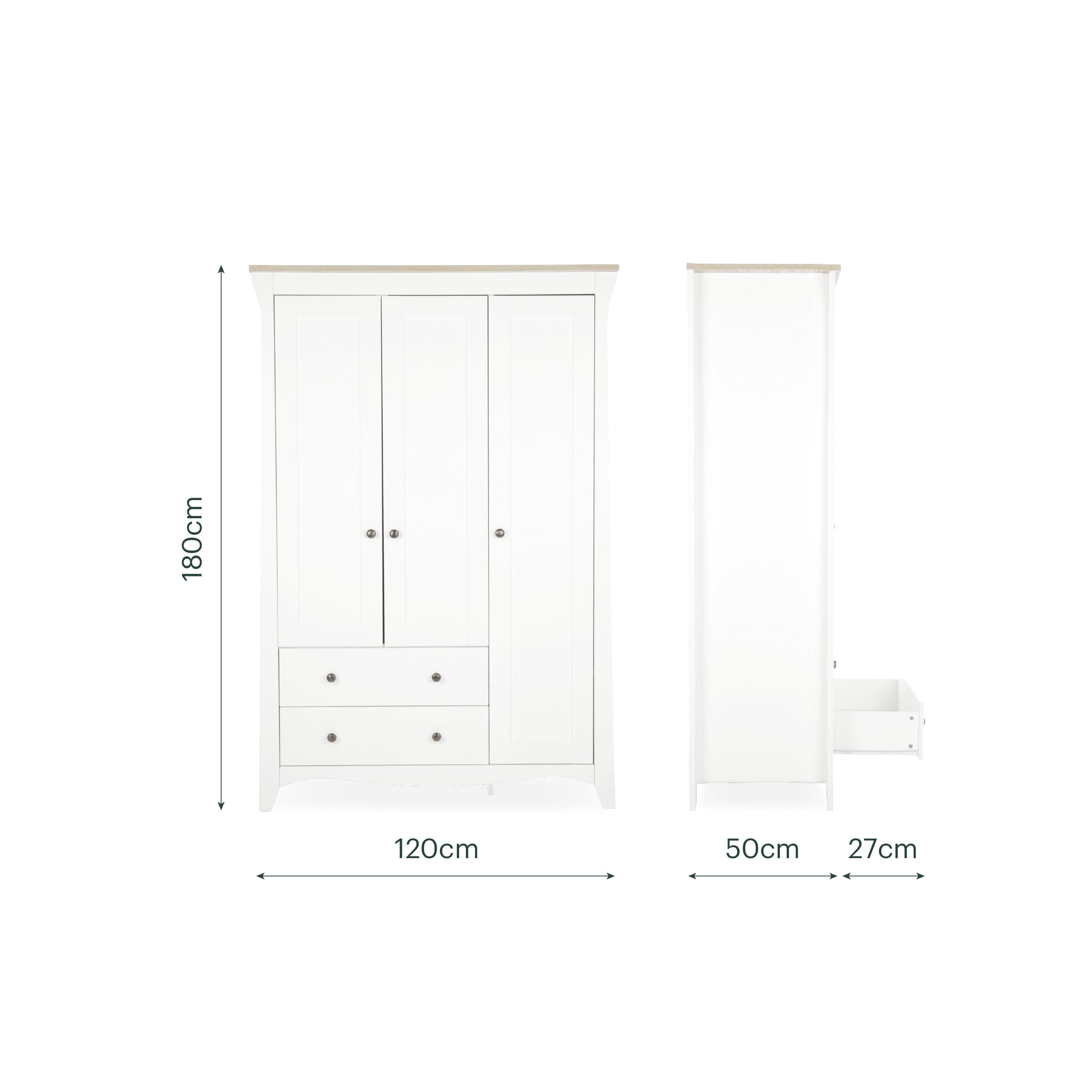 Clara Luxe 3 Piece Furniture Set - White & Ash Furniture Sets CuddleCo 