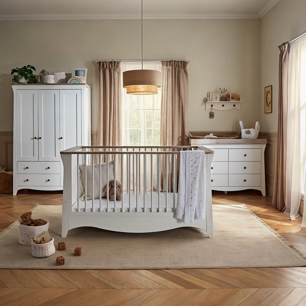 Clara Luxe 3 Piece Furniture Set - White & Ash Furniture Sets CuddleCo 