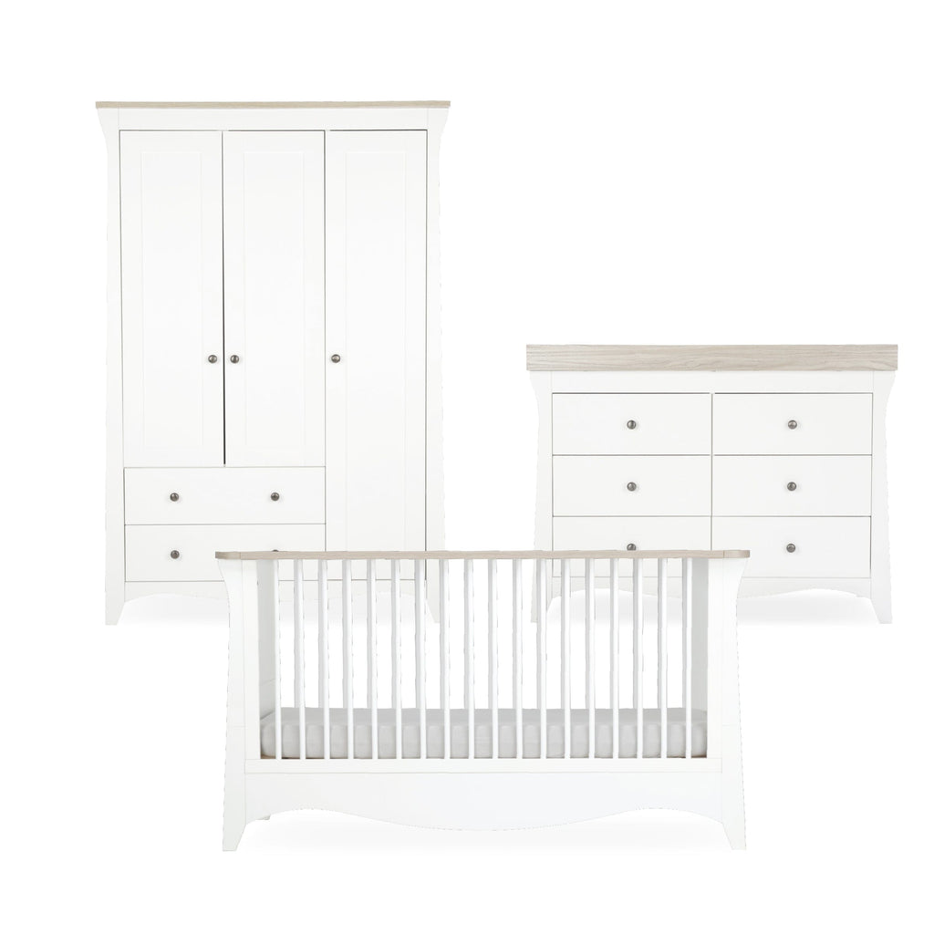 Clara Luxe 3 Piece Furniture Set - White & Ash Furniture Sets CuddleCo 