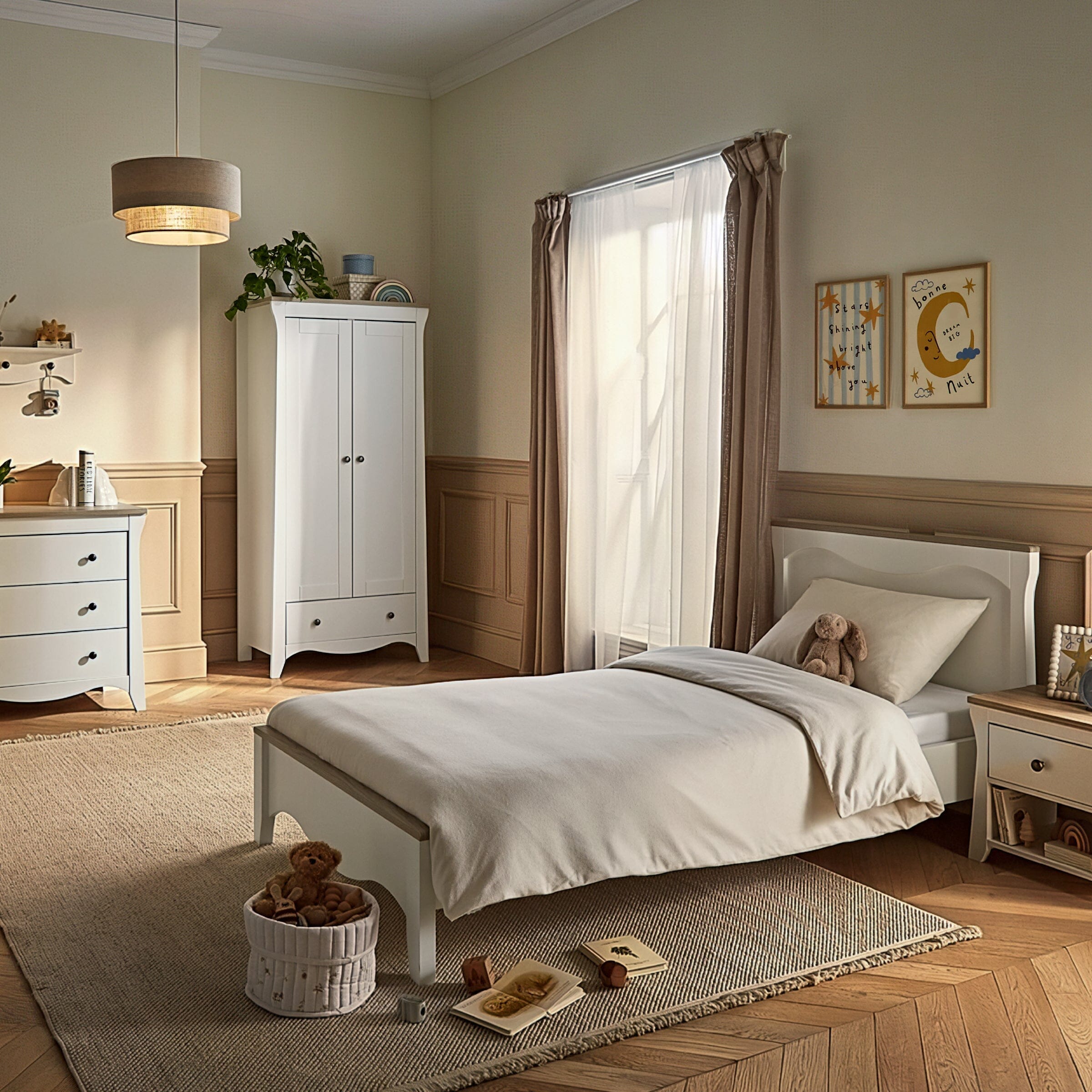 Clara Luxe 3 Piece Furniture Set - White & Ash Furniture Sets CuddleCo 