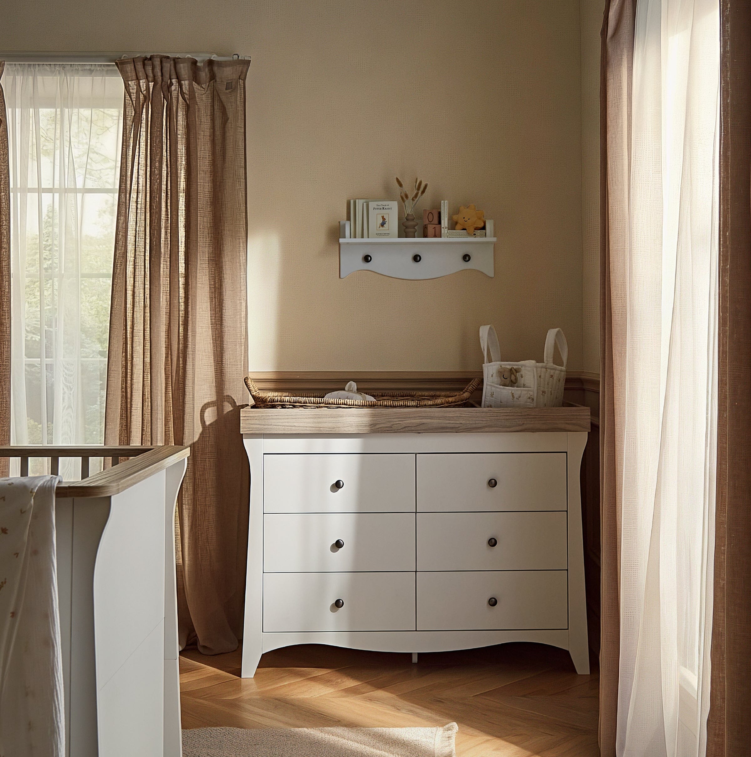 Clara Luxe 3 Piece Furniture Set - White & Ash Furniture Sets CuddleCo 