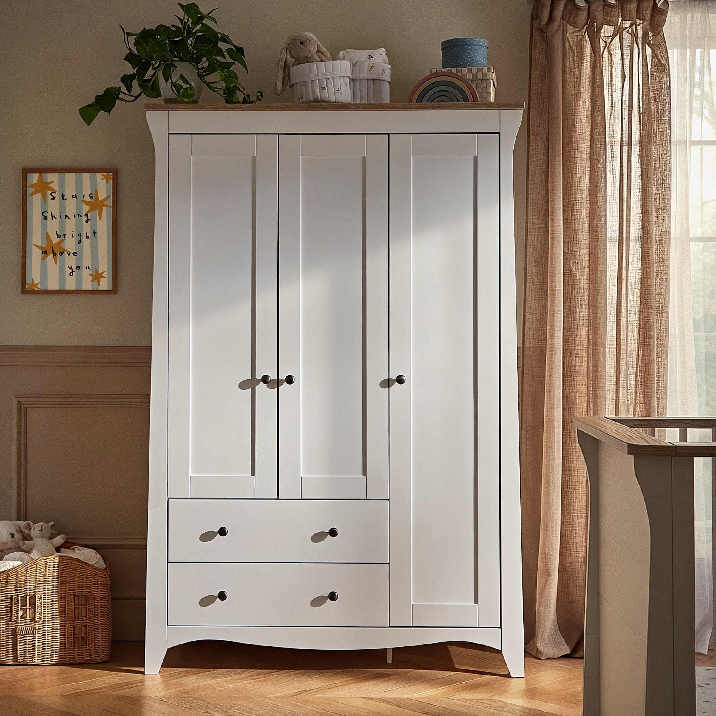 Clara Luxe 3 Piece Furniture Set - White & Ash Furniture Sets CuddleCo 