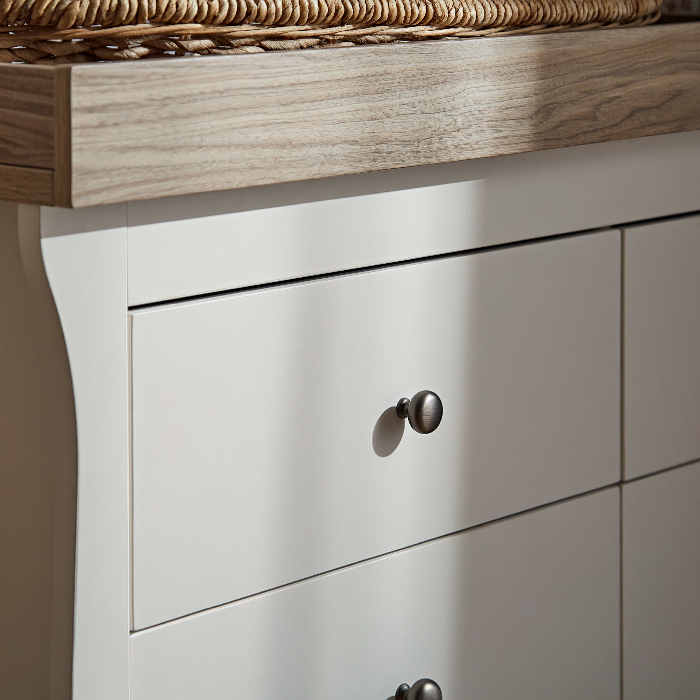 Clara 6 Drawer Dresser - White & Ash Furniture Singles CuddleCo 