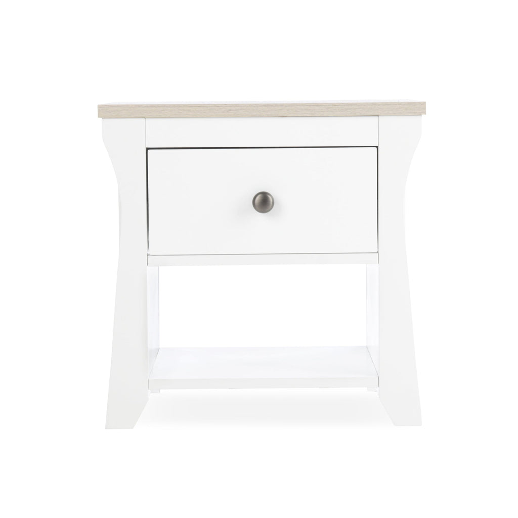 Clara Bedside Table - White & Ash Furniture Singles CuddleCo 