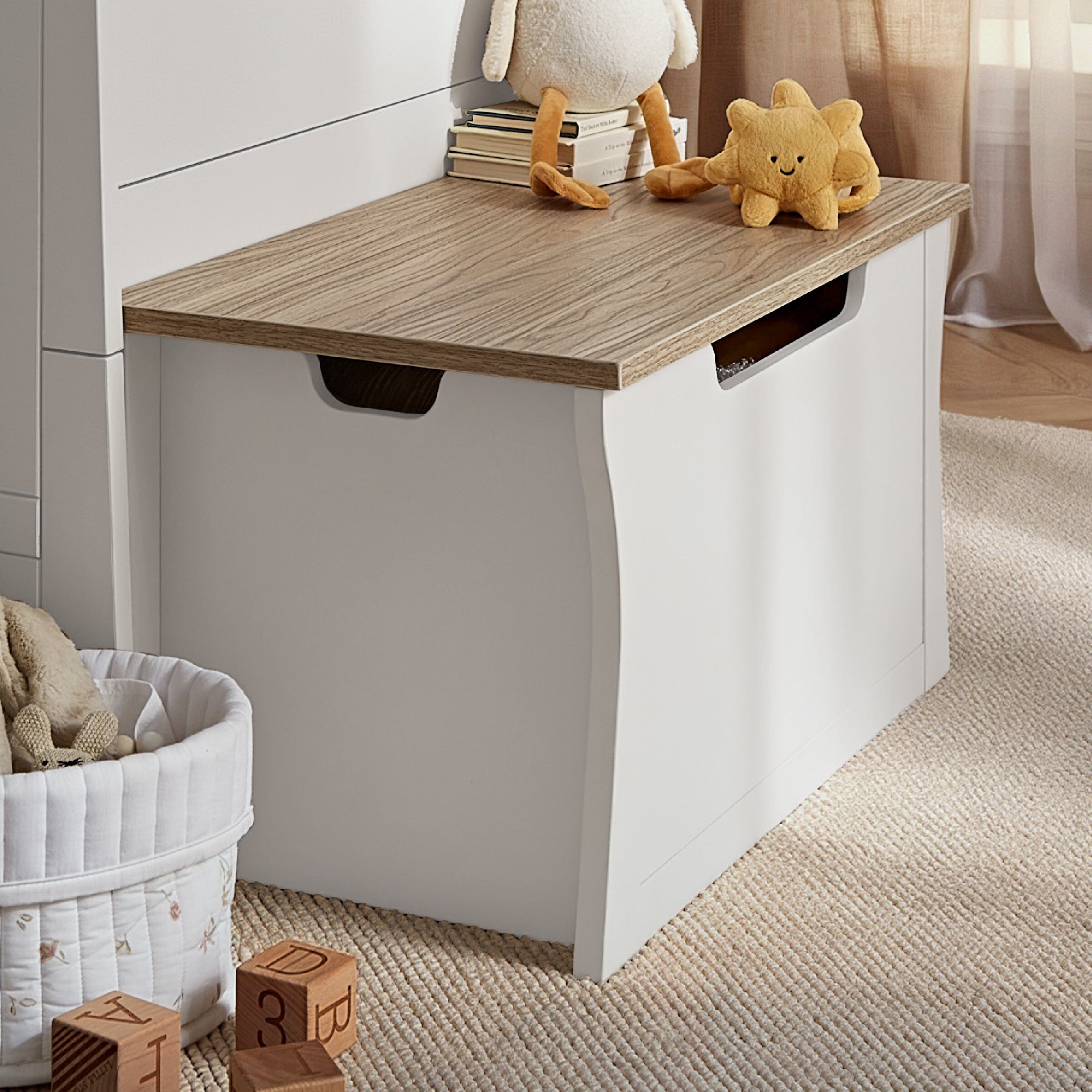 Clara Storage Box - White & Ash Storage CuddleCo 