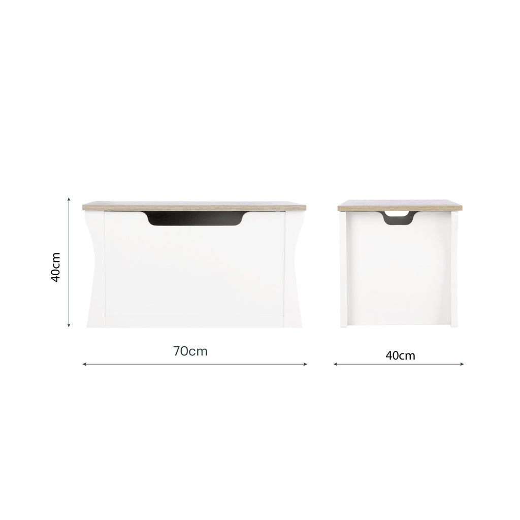 Clara Storage Box - White & Ash Storage CuddleCo 