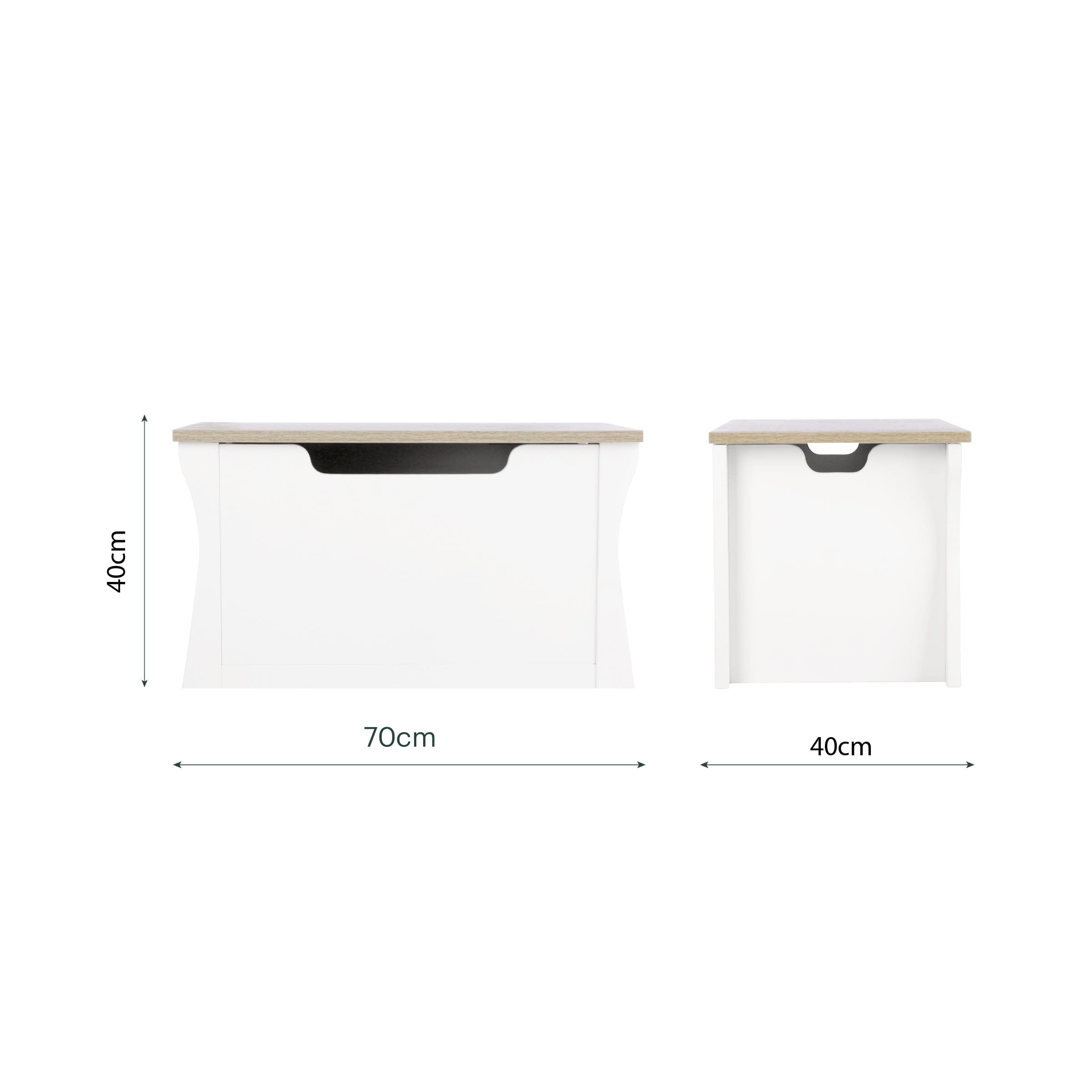 Clara Storage Box - White & Ash Storage CuddleCo 