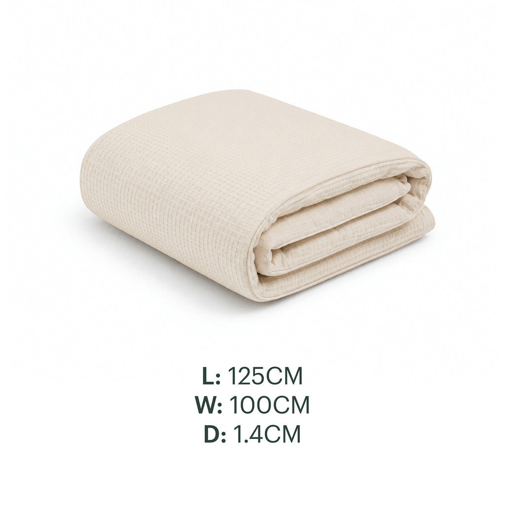 Cot Bed Quilt  - Cashmere Waffle