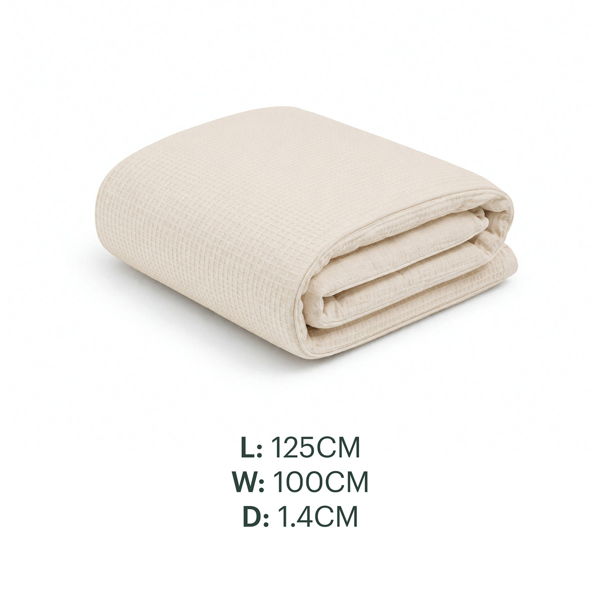 Cot Bed Quilt  - Cashmere Waffle