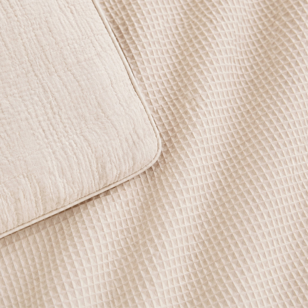 Cot Bed Quilt  - Cashmere Waffle