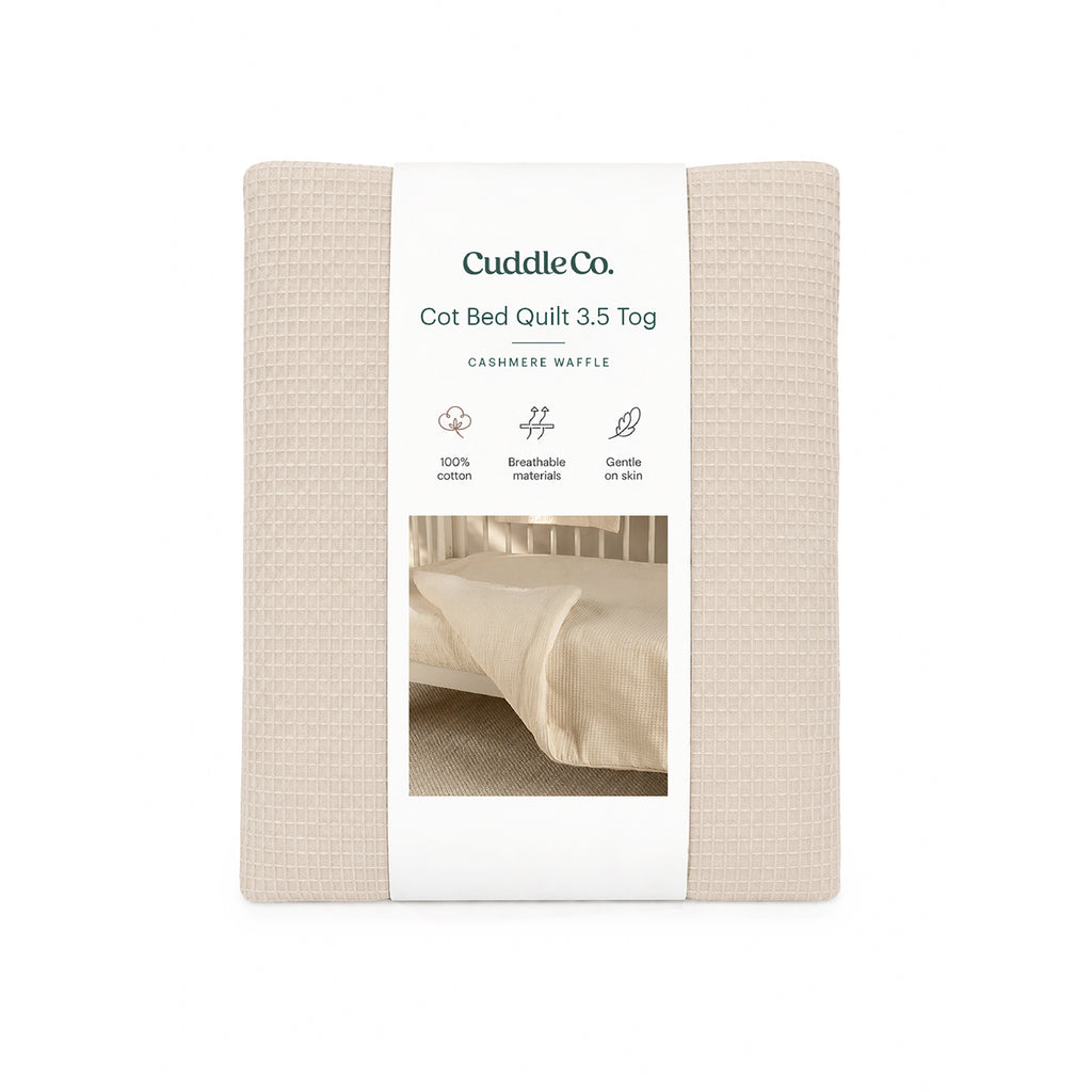 Cot Bed Quilt  - Cashmere Waffle