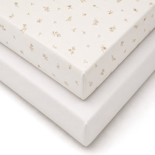 2 Pack Cot Bed Sheets - Cashmere Meadow