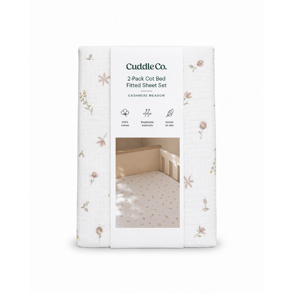 2 Pack Cot Bed Sheets - Cashmere Meadow