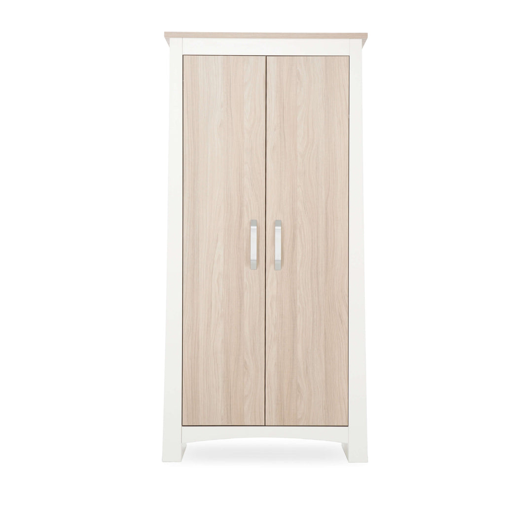 Ada Nursery Wardrobe - White & Ash Furniture Singles CuddleCo 