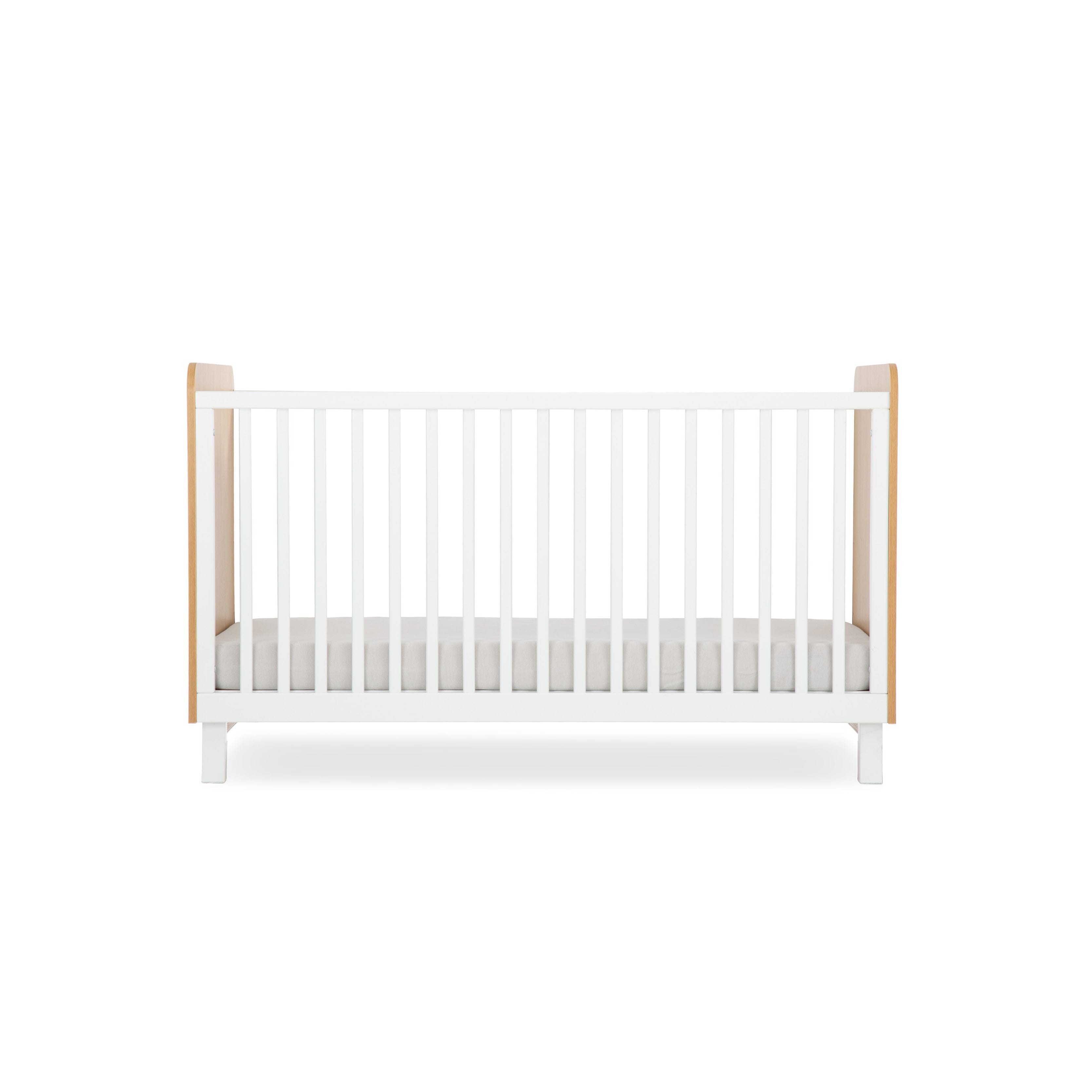 Rafi Cot Bed - Oak & White Furniture Singles CuddleCo 