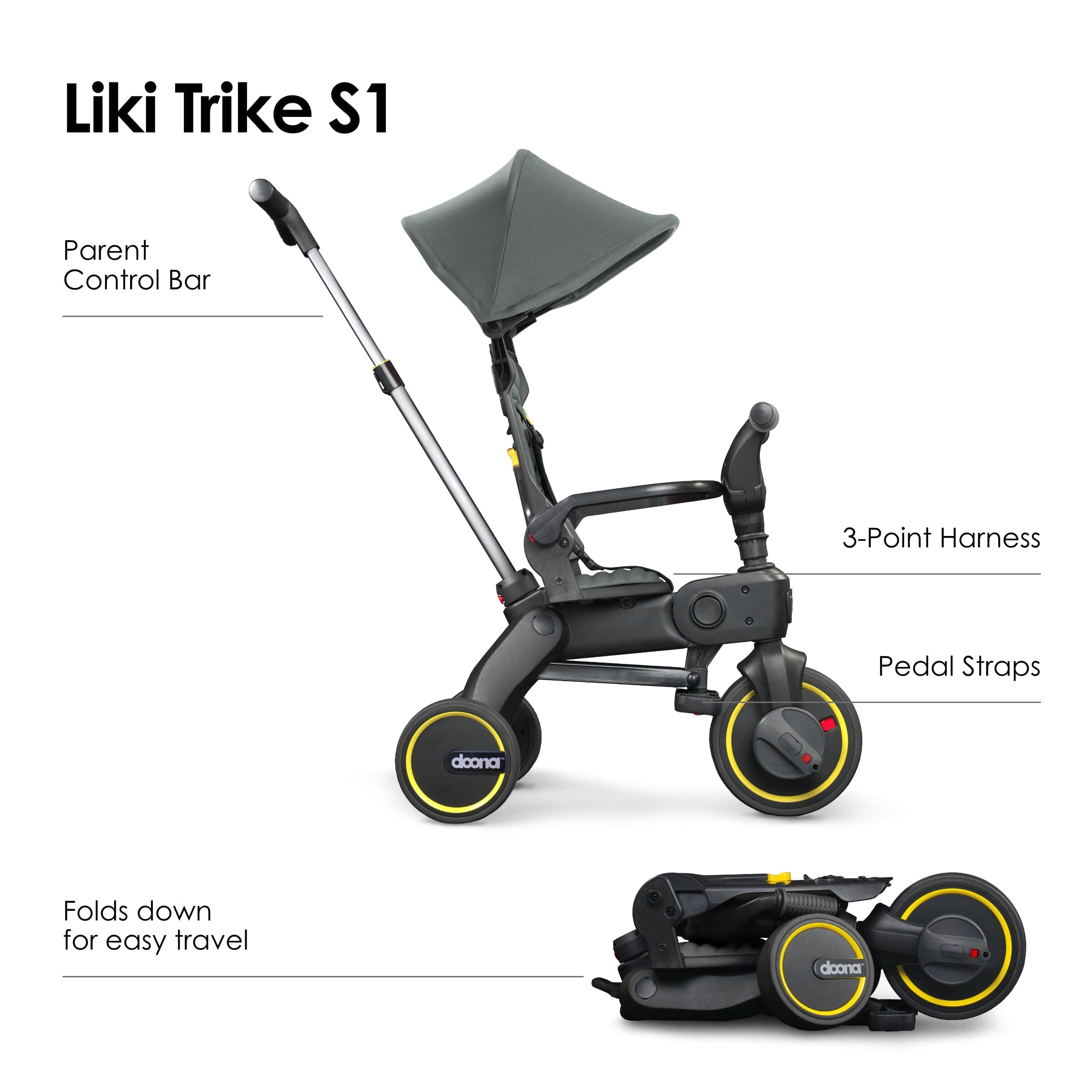 Doona Liki Trike S1 - Slate Green Trikes Doona 