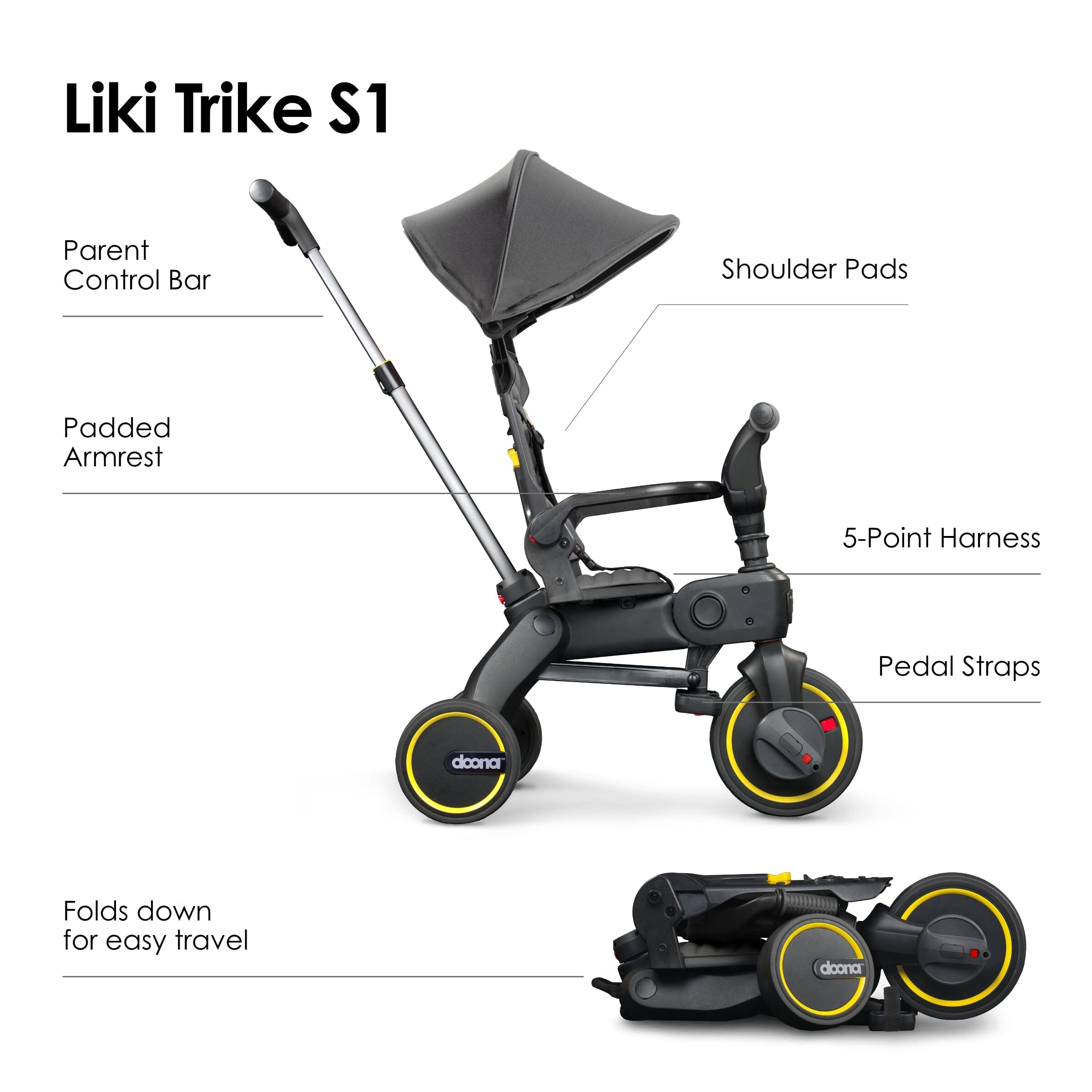 Doona™ Liki Trike S1 - Grey Trikes Doona 