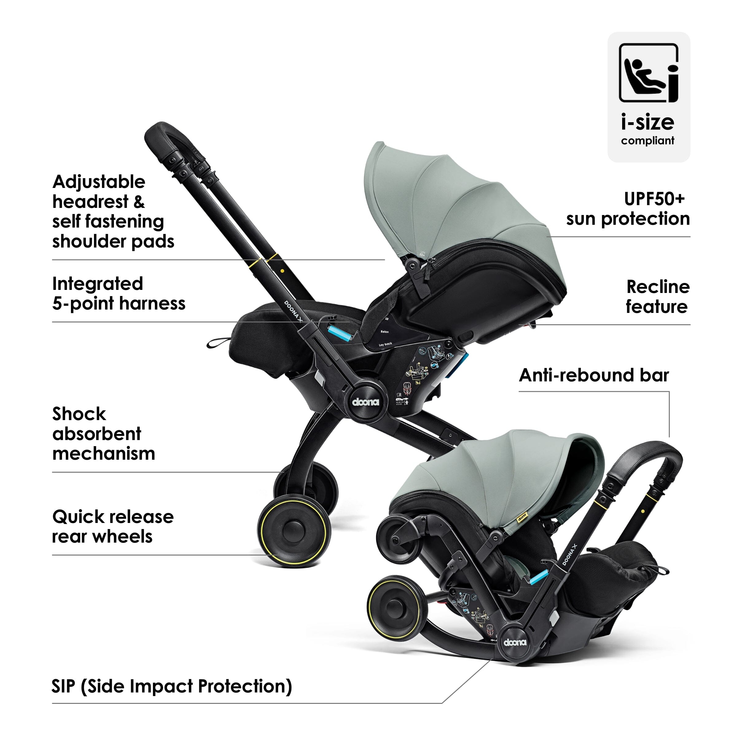 Doona X Car Seat & Stroller Dusty Sage Car Seats Doona 
