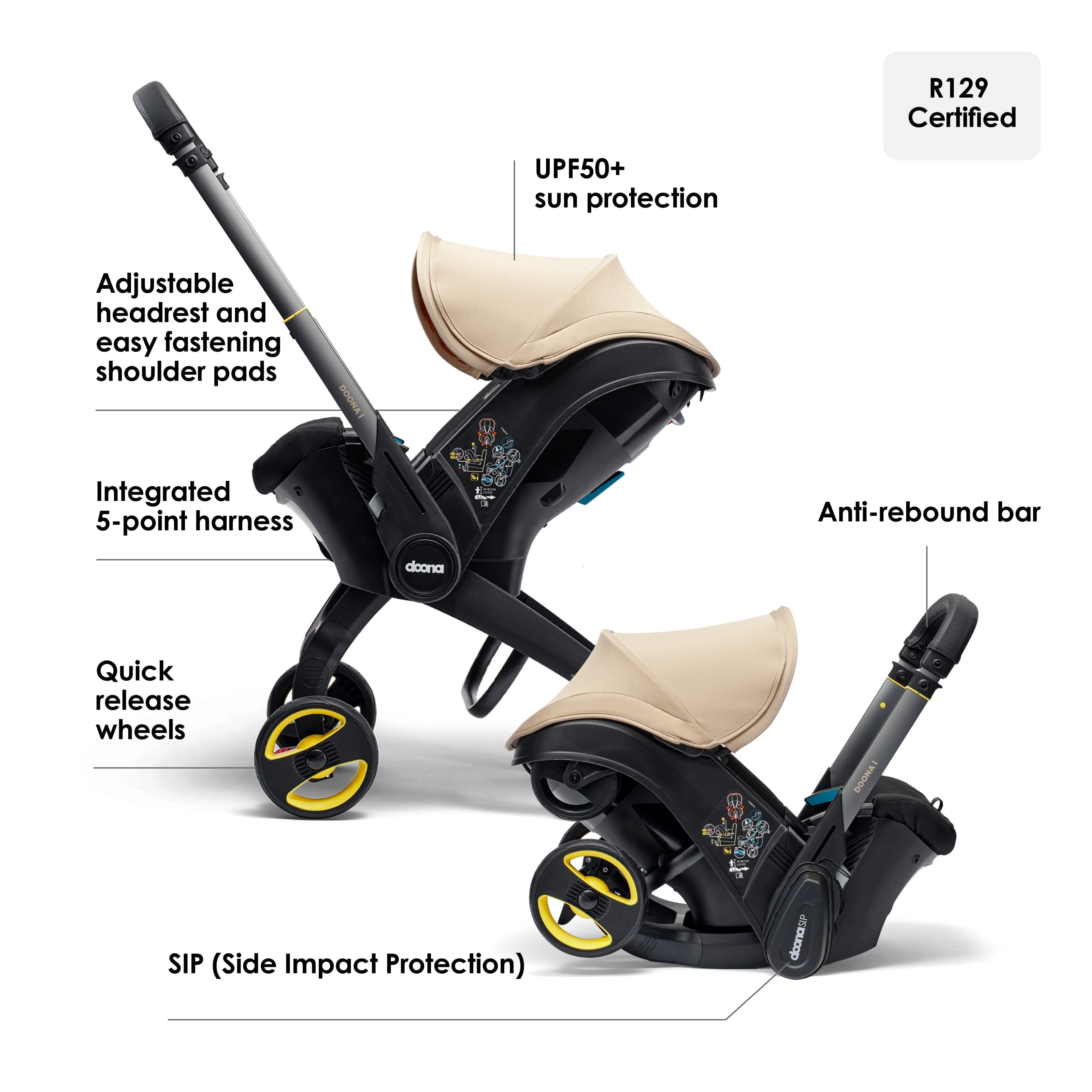 Doona i Car Seat & Stroller Sahara Sand (Pre-order) Car Seats CuddleCo 