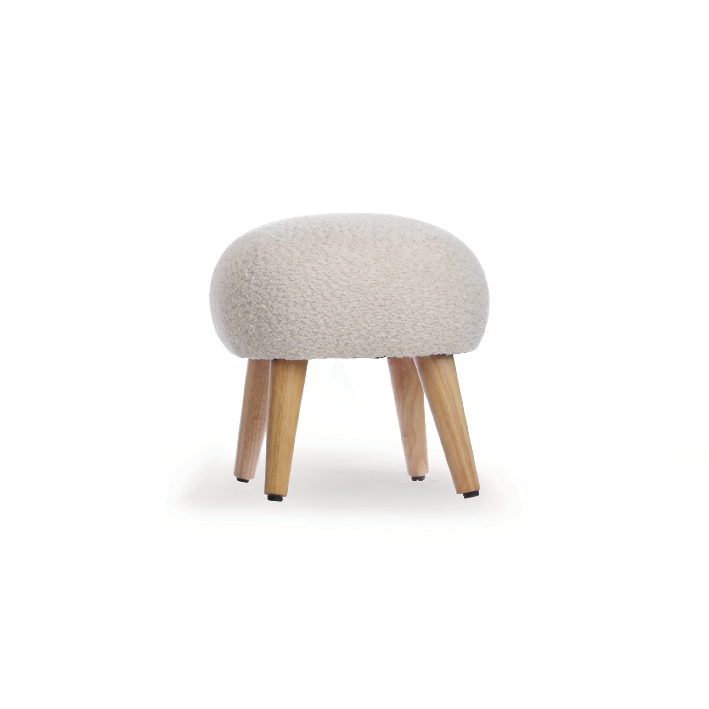 Etta Foot Stool - Boucle Mushroom Furniture Singles CuddleCo 