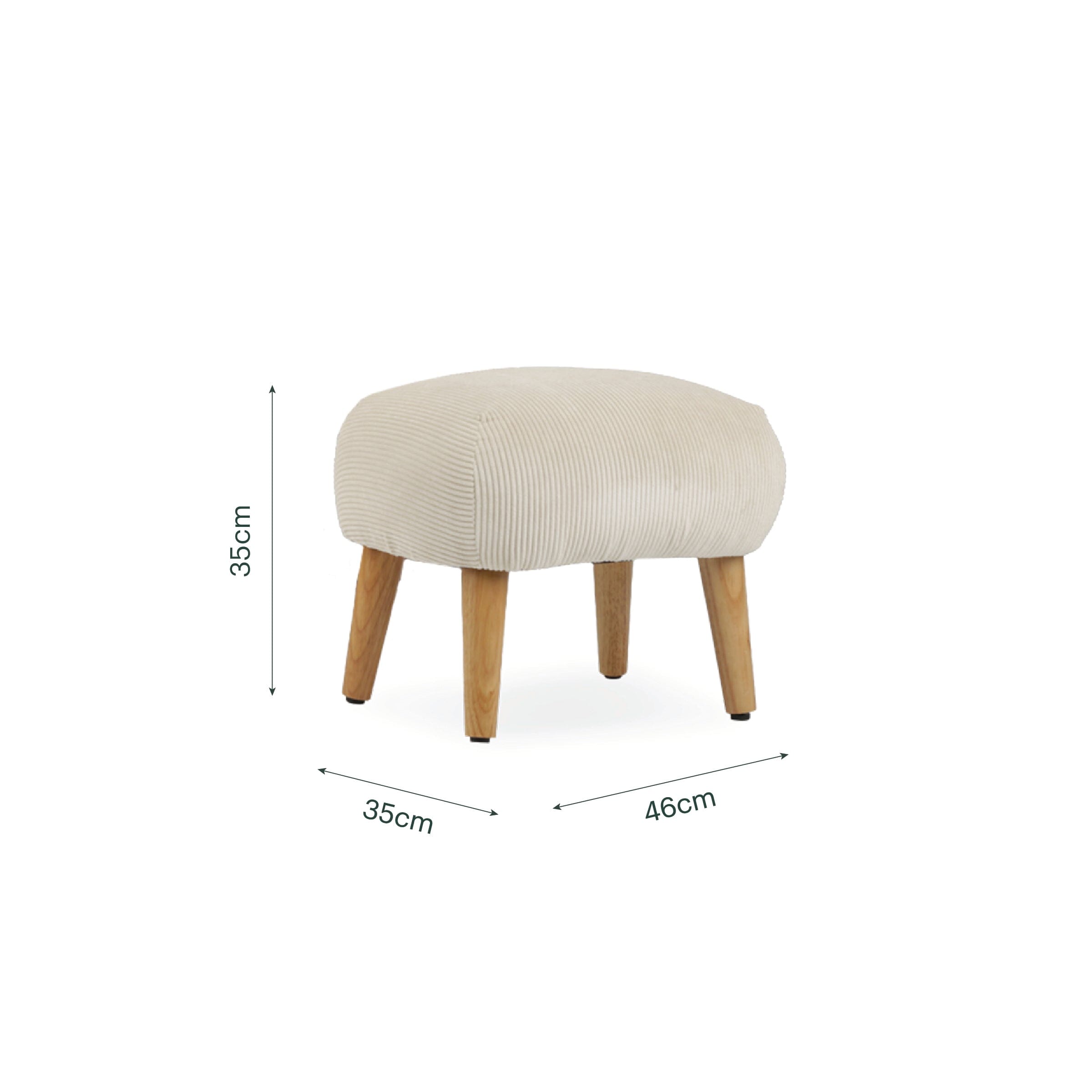 Etta Foot Stool - Sand Furniture Singles CuddleCo 